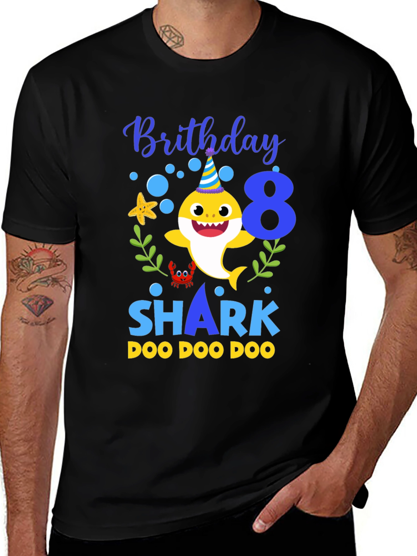 Birthday Shark 8 T-shirt