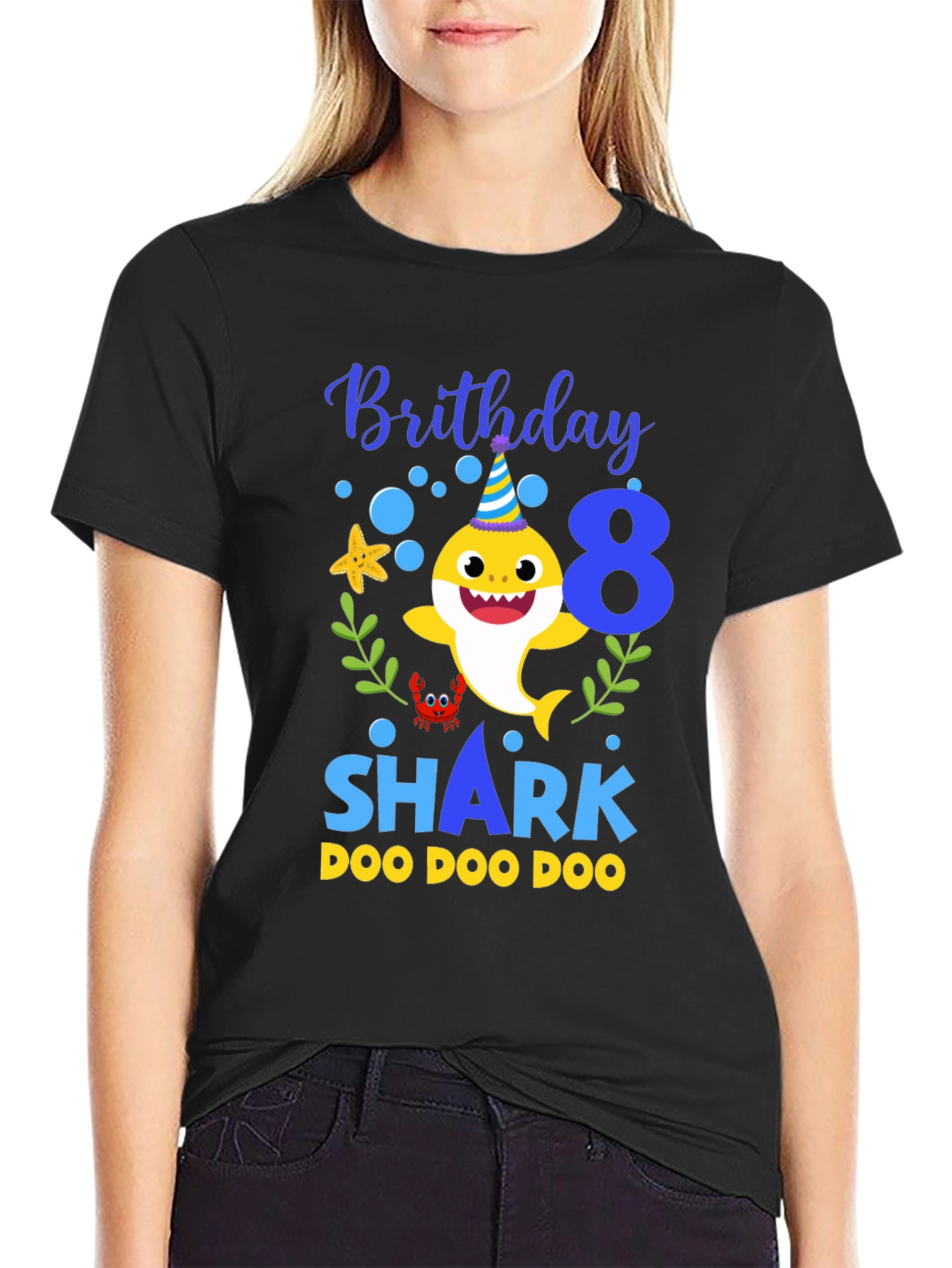 Birthday Shark 8 T-shirt