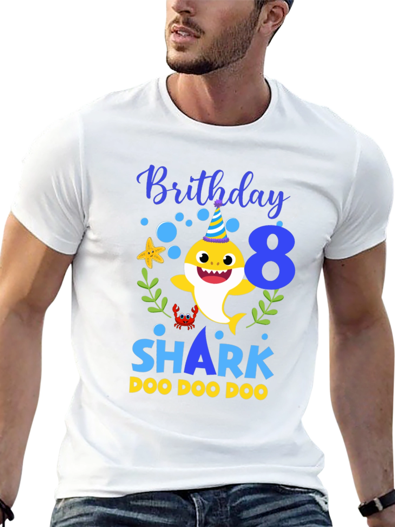 Birthday Shark 8 T-shirt
