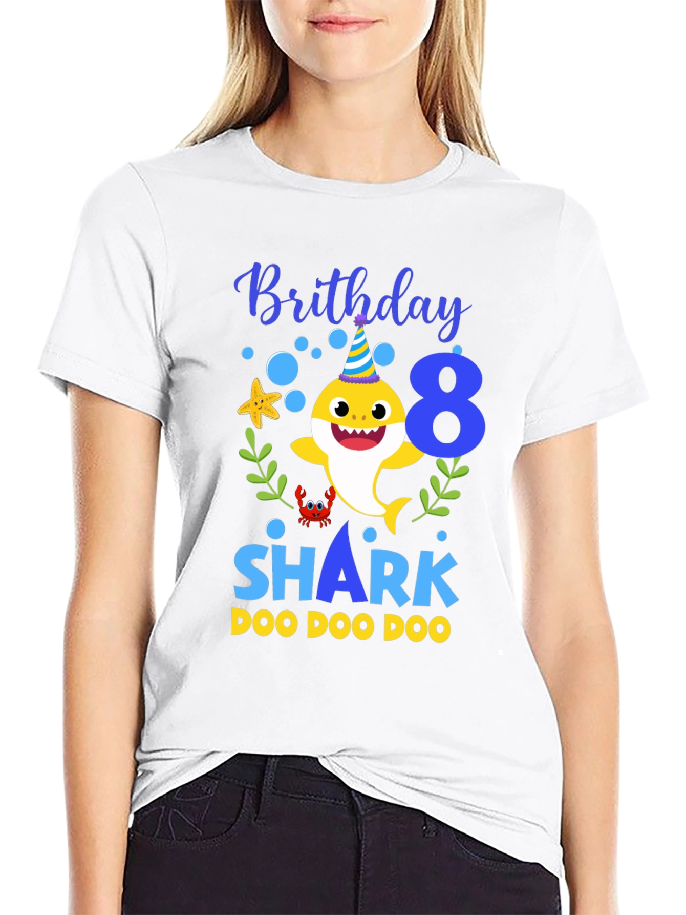 Birthday Shark 8 T-shirt
