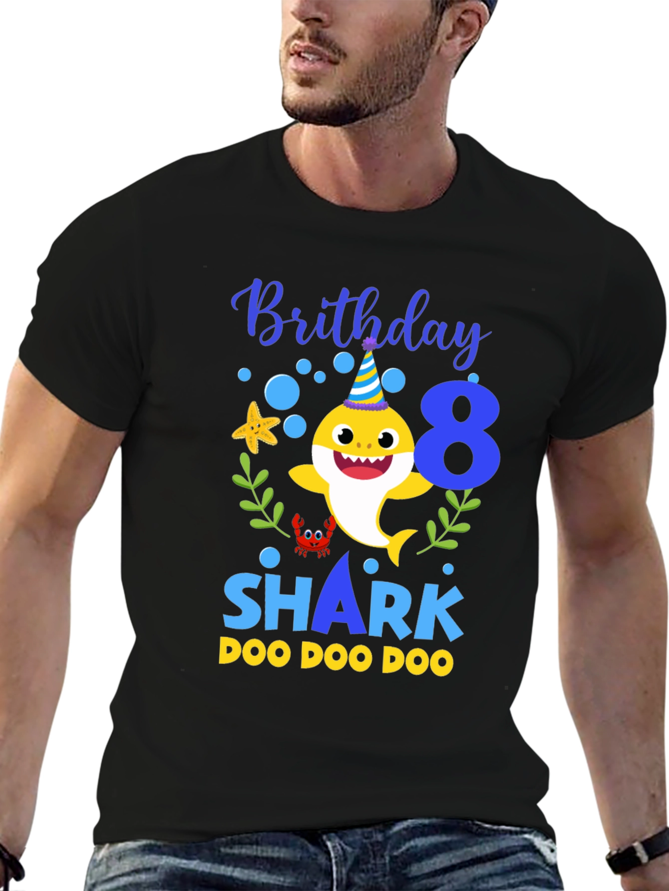 Birthday Shark 8 T-shirt