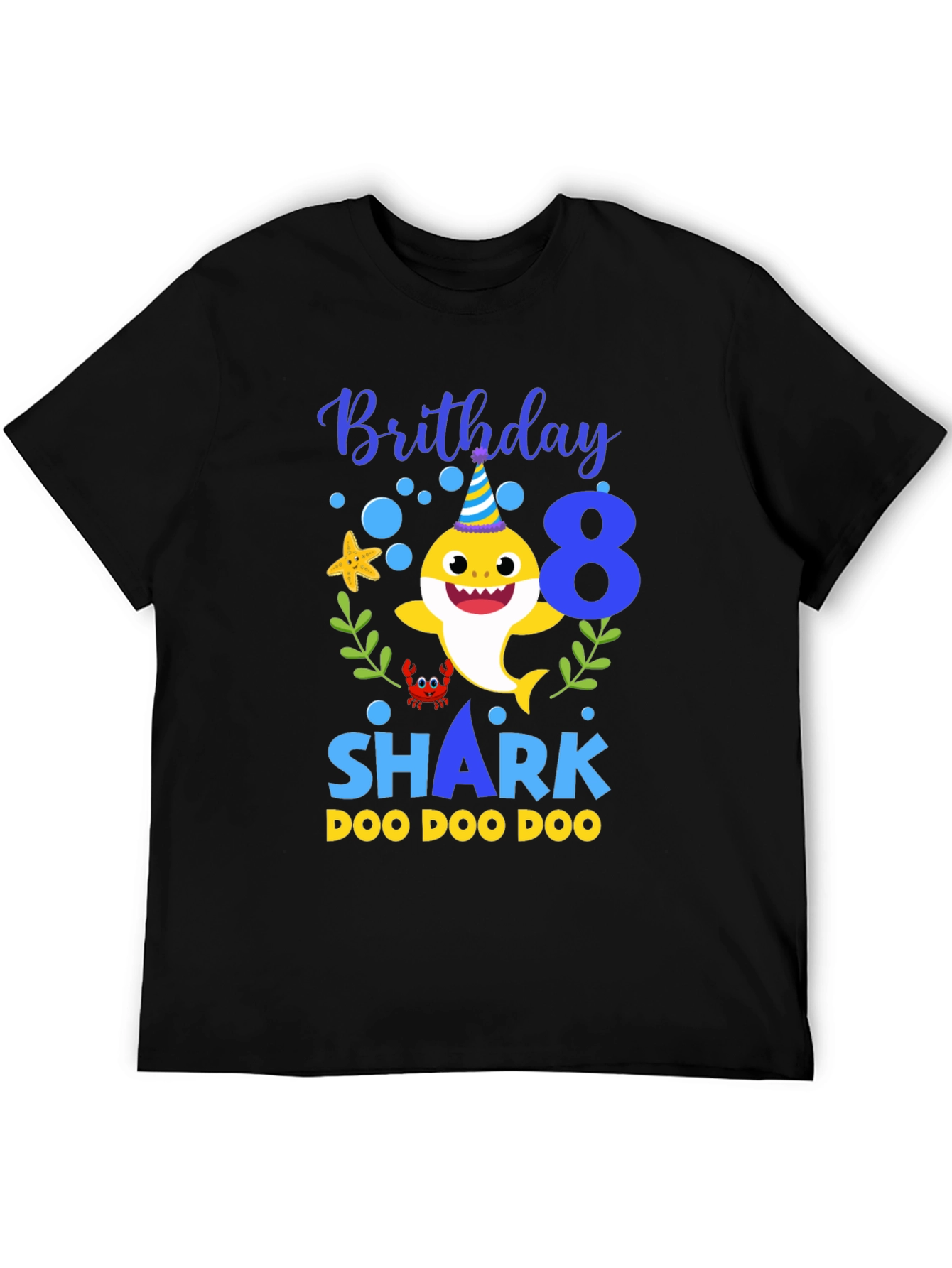 Birthday Shark 8 T-shirt