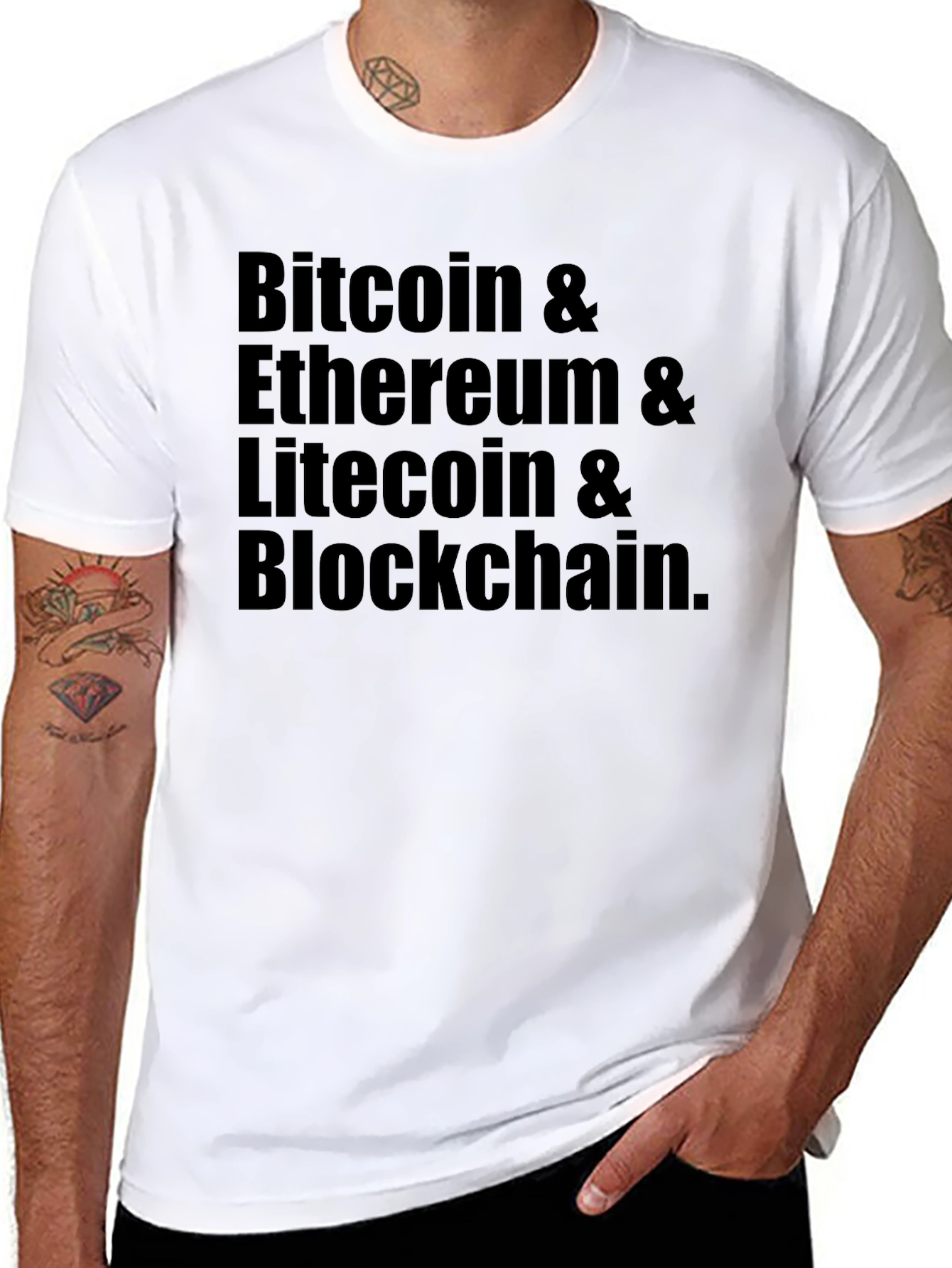 Bitcoin & Ethereum T-Shirt - Cryptocurrency Tee