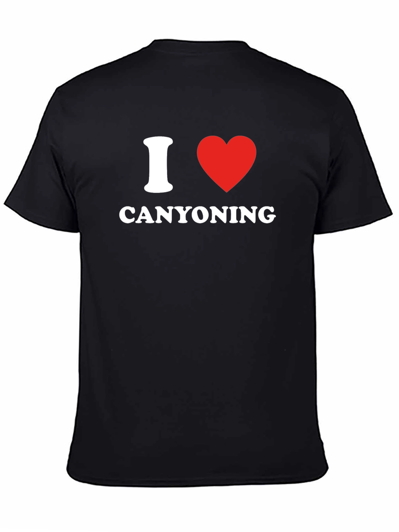 I Love Canyoning Black T-Shirt