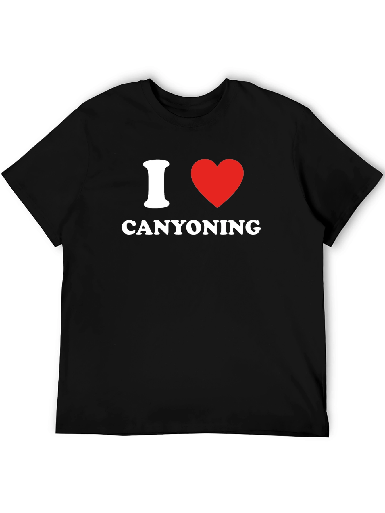 I Love Canyoning Black T-Shirt