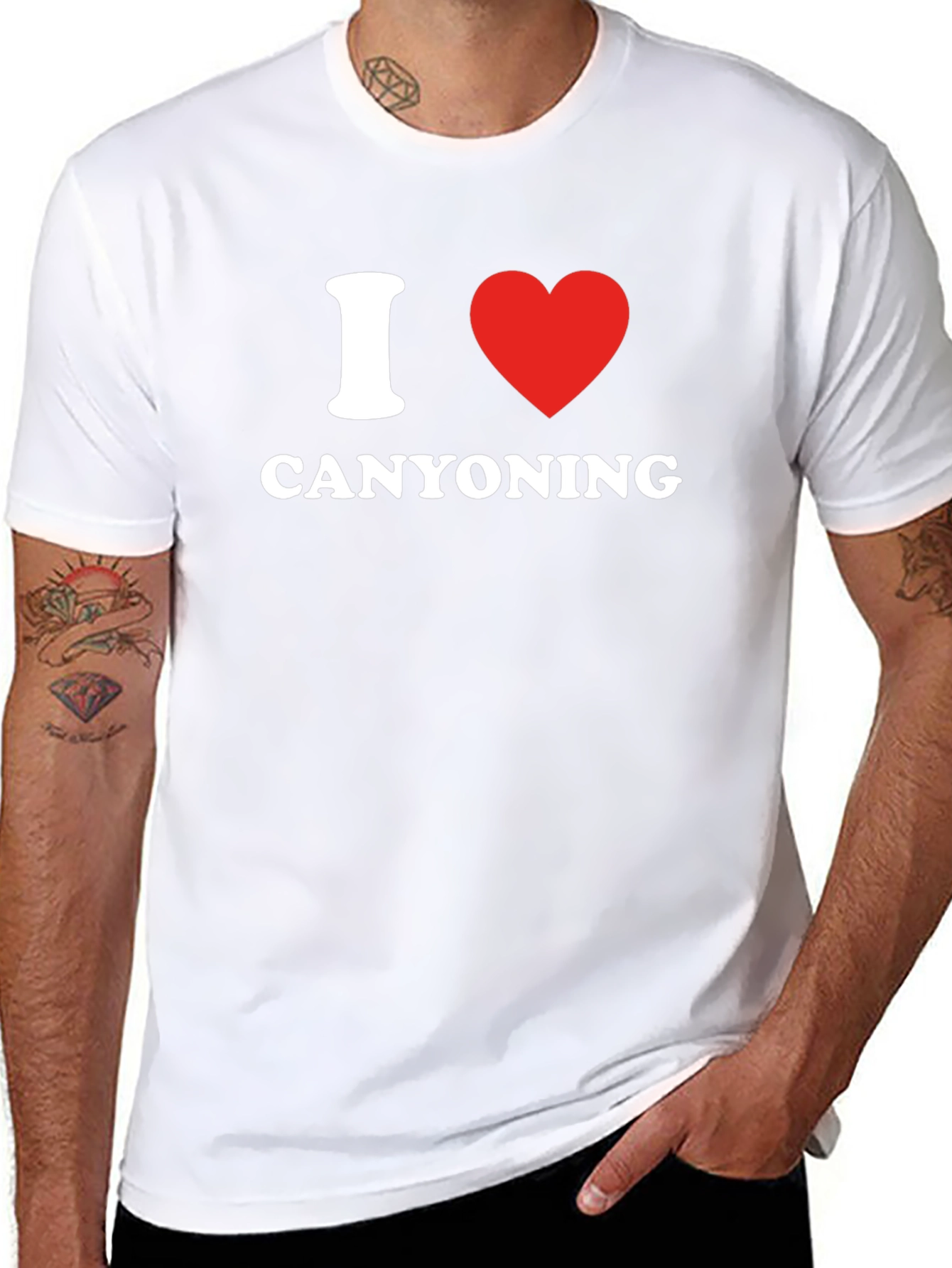 I Love Canyoning Black T-Shirt
