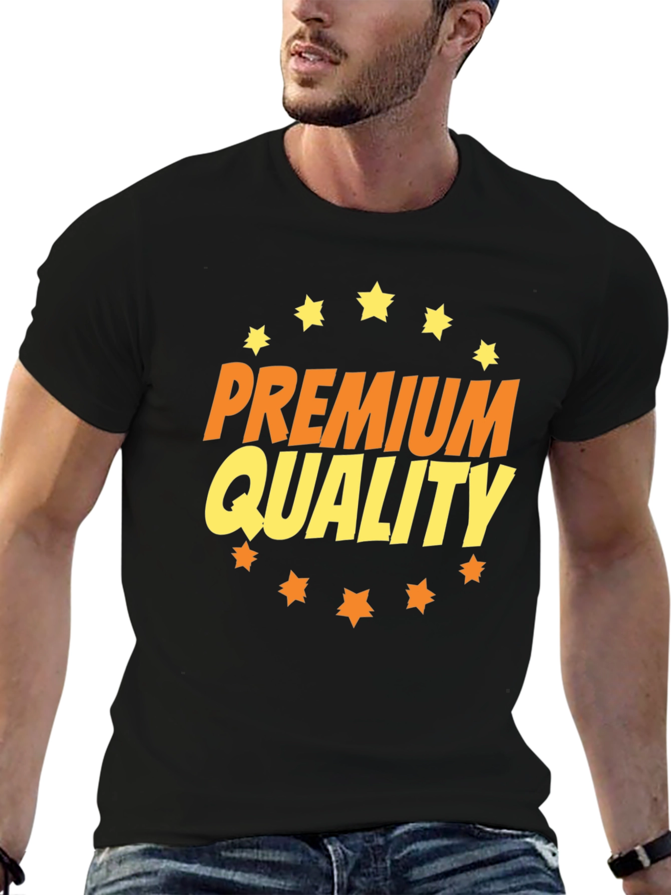 Premium Quality Graphic T-Shirt - Black