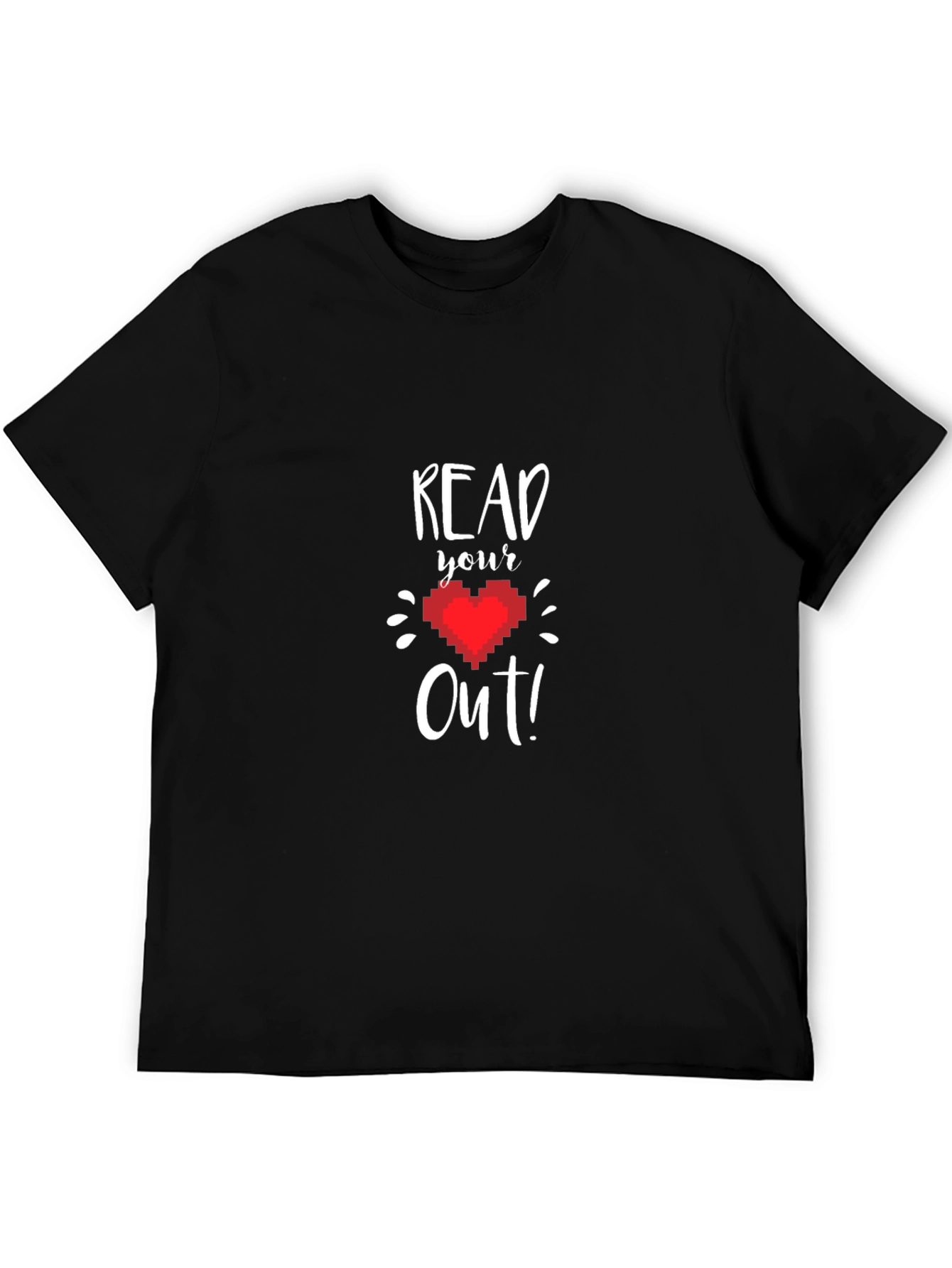 Read Your Heart Out T-Shirt - Pixel Heart Design