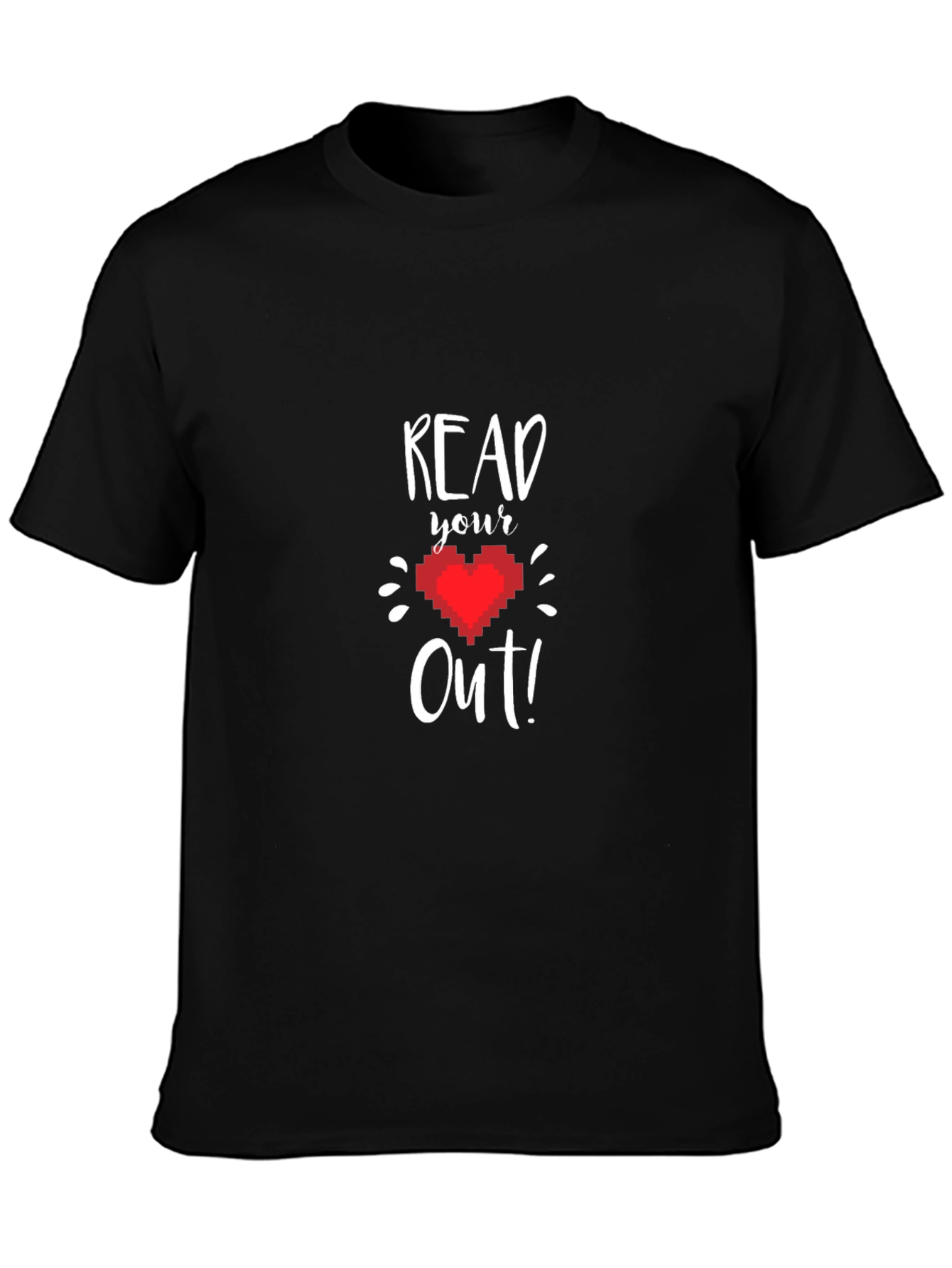 Read Your Heart Out T-Shirt - Pixel Heart Design