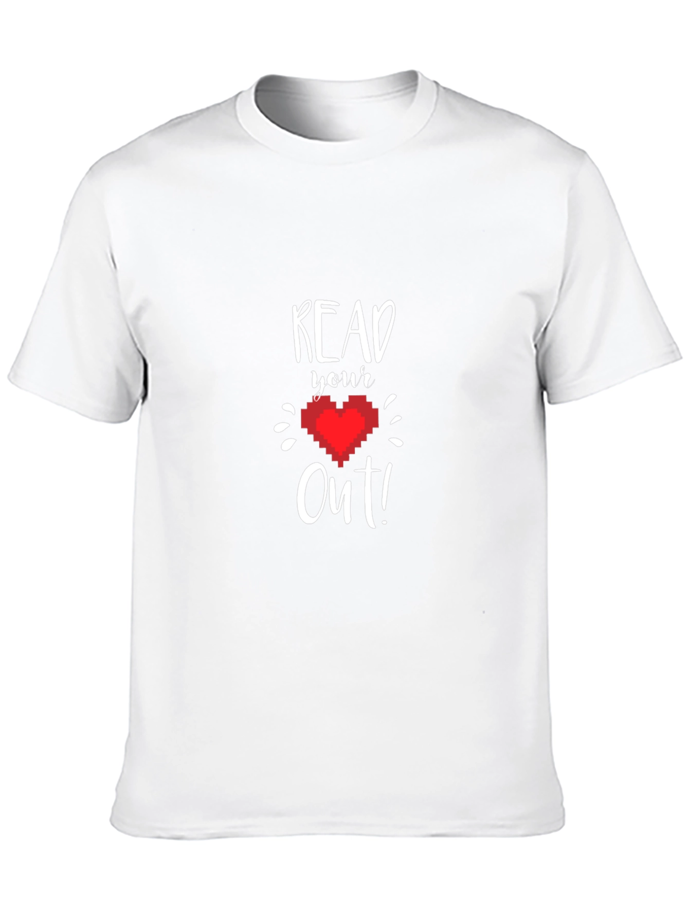 Read Your Heart Out T-Shirt - Pixel Heart Design