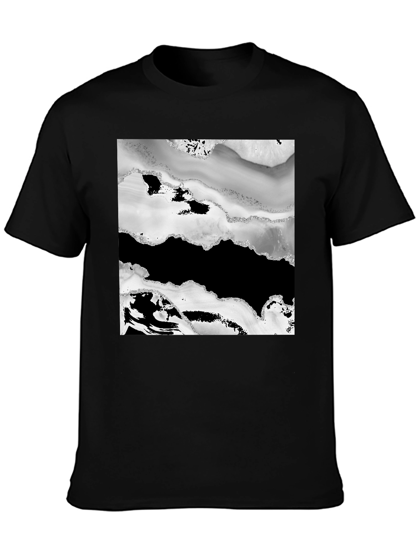 Abstract Black & White Graphic Tee