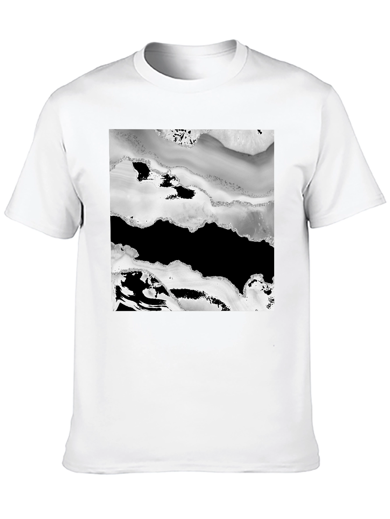 Abstract Black & White Graphic Tee