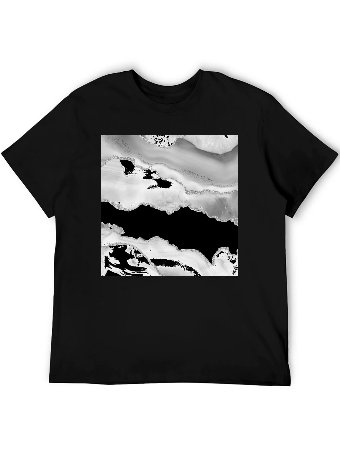 Abstract Black & White Graphic Tee