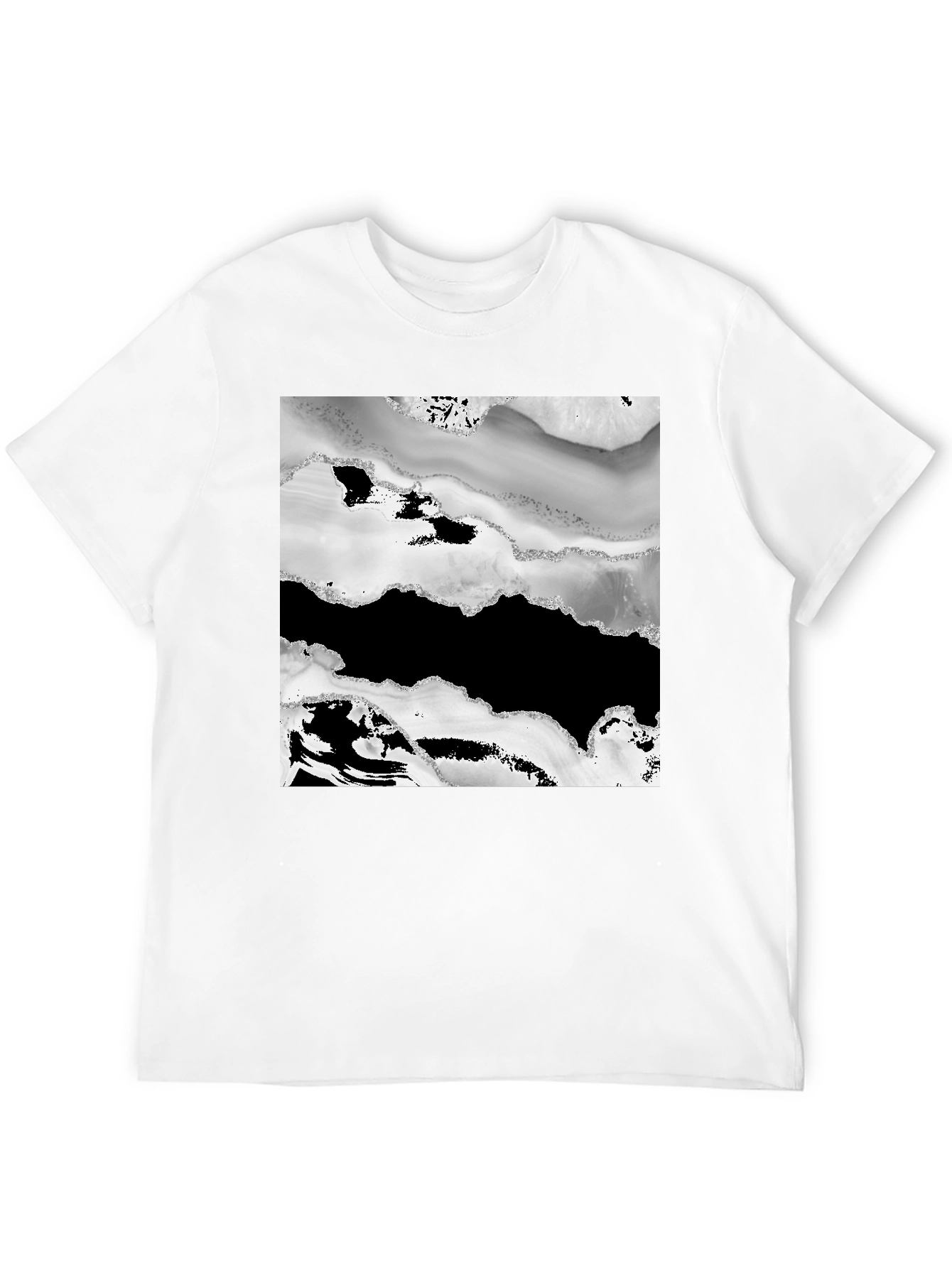 Abstract Black & White Graphic Tee