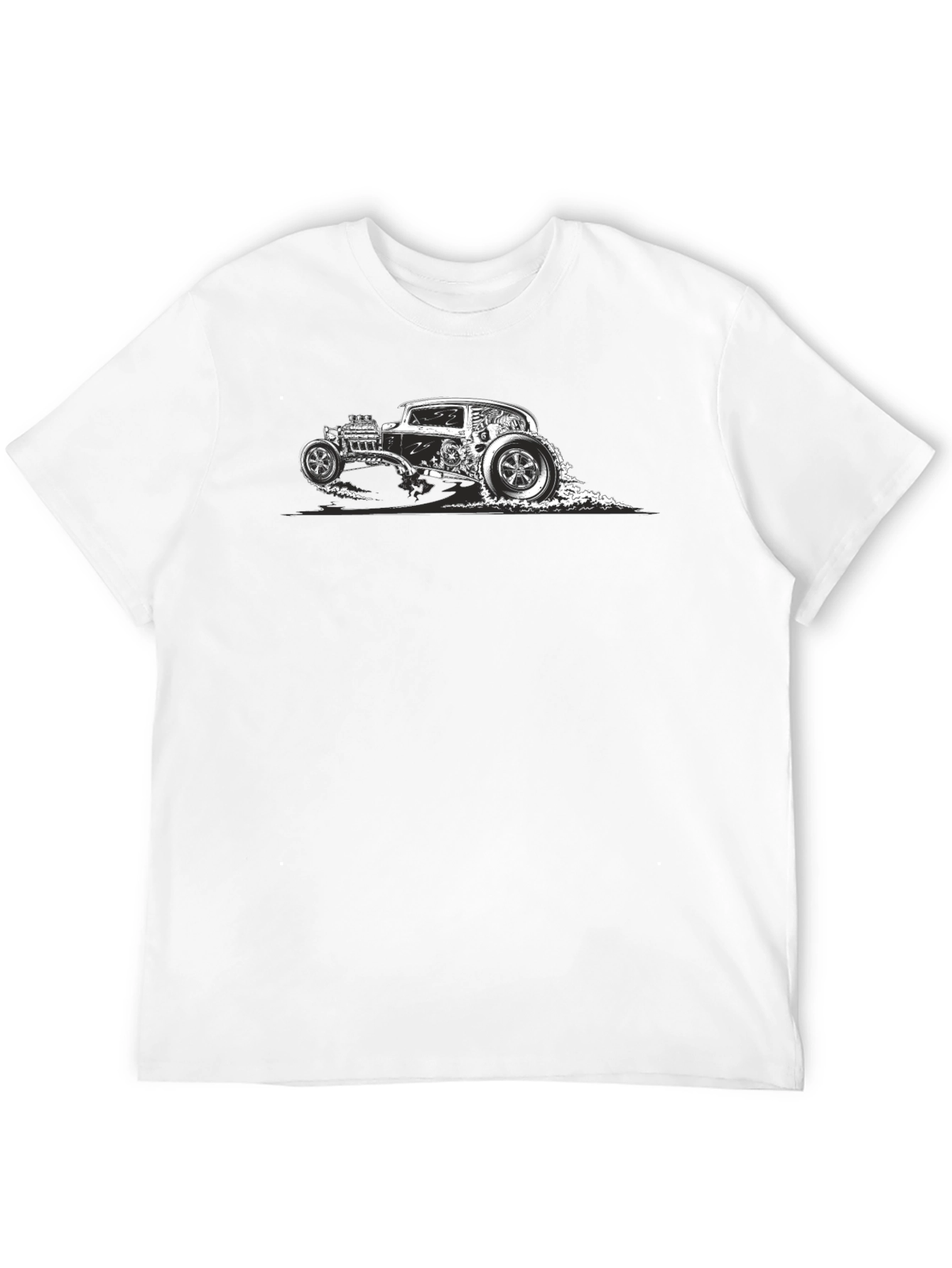Hot Rod Car Graphic Black T-Shirt