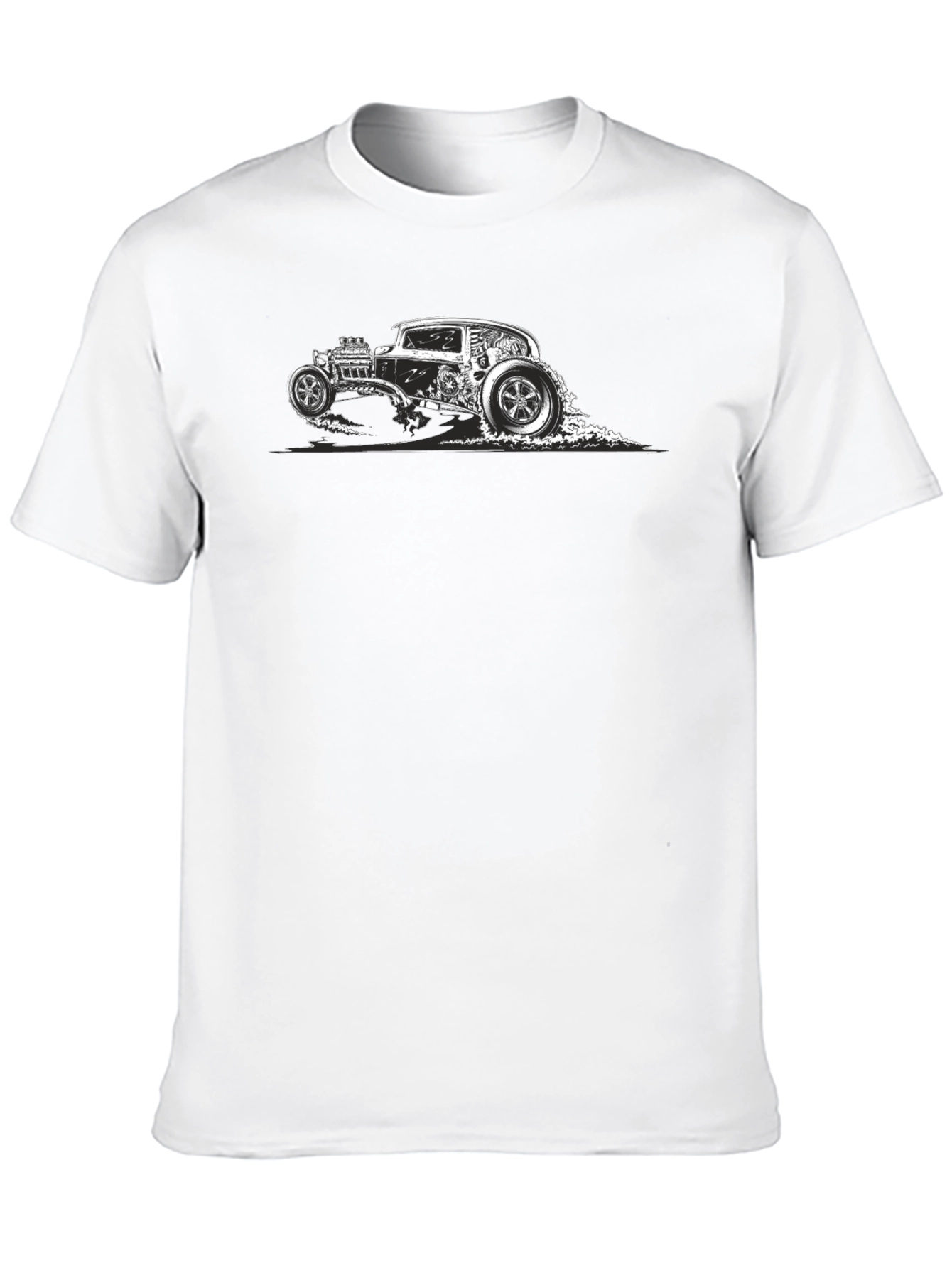 Hot Rod Car Graphic Black T-Shirt