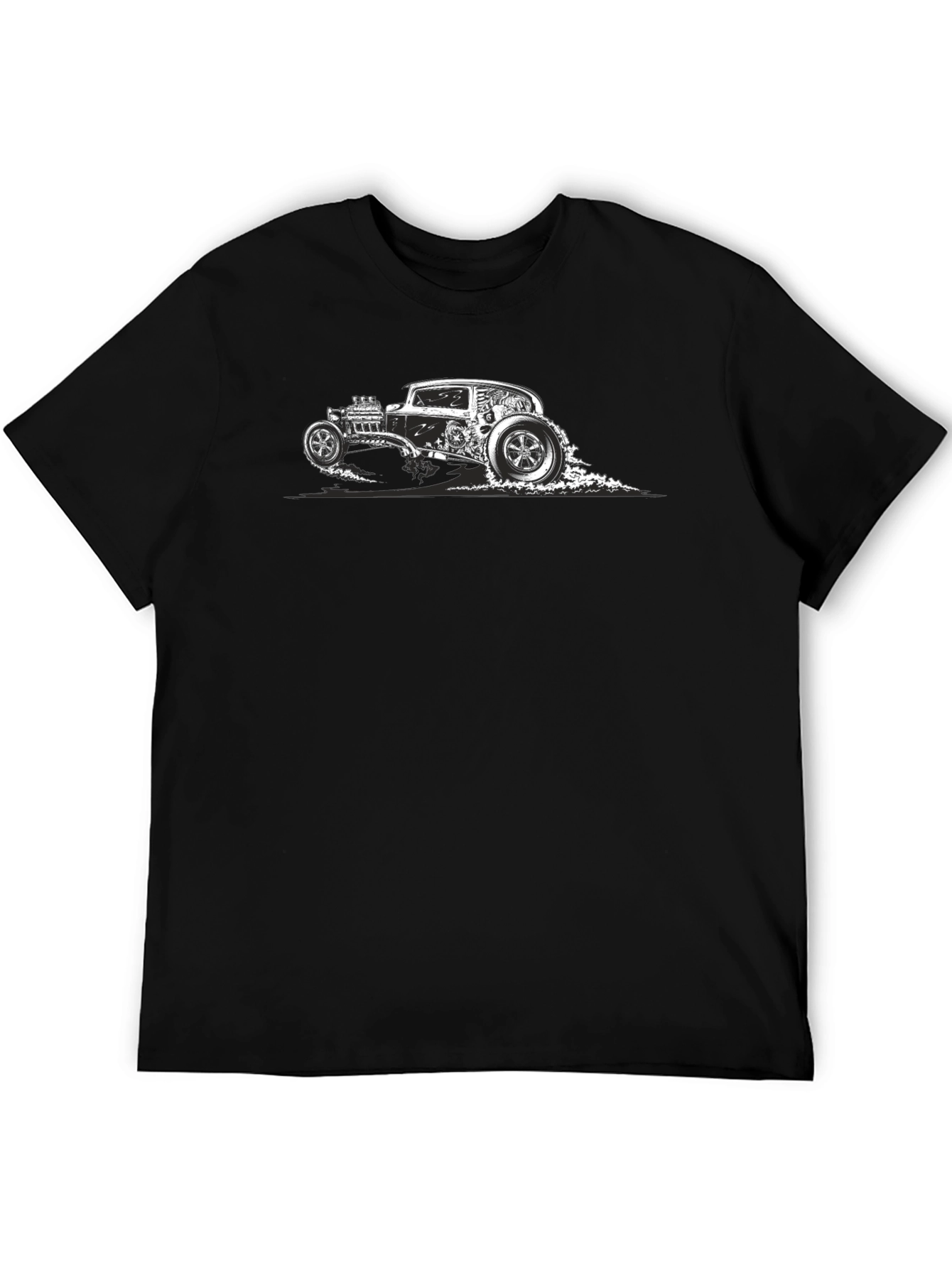 Hot Rod Car Graphic Black T-Shirt