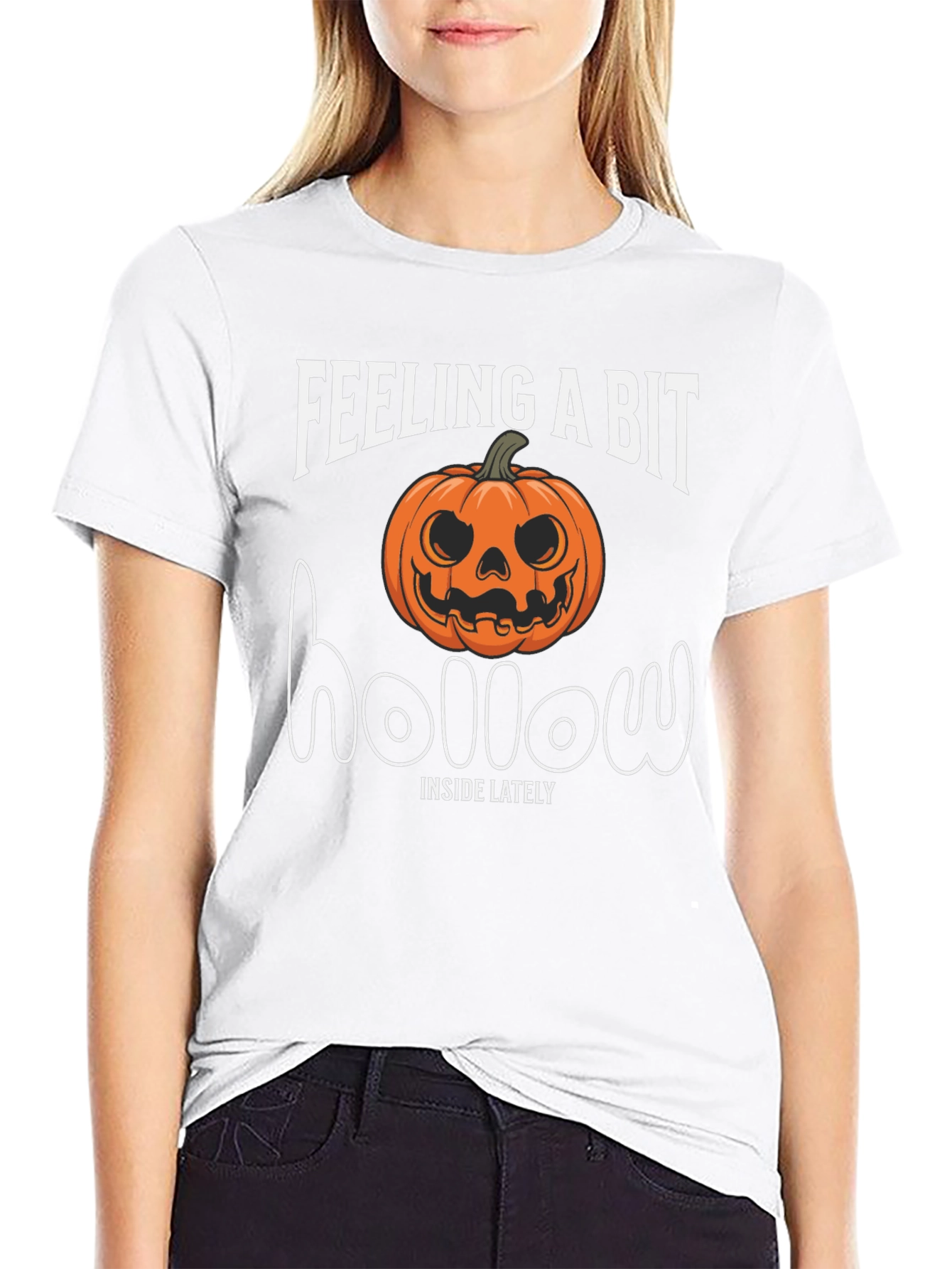 Feeling A Bit Hollow Halloween Pumpkin T-Shirt
