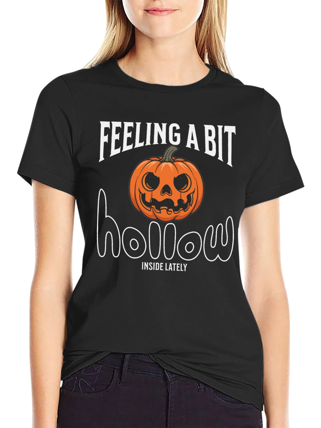 Feeling A Bit Hollow Halloween Pumpkin T-Shirt
