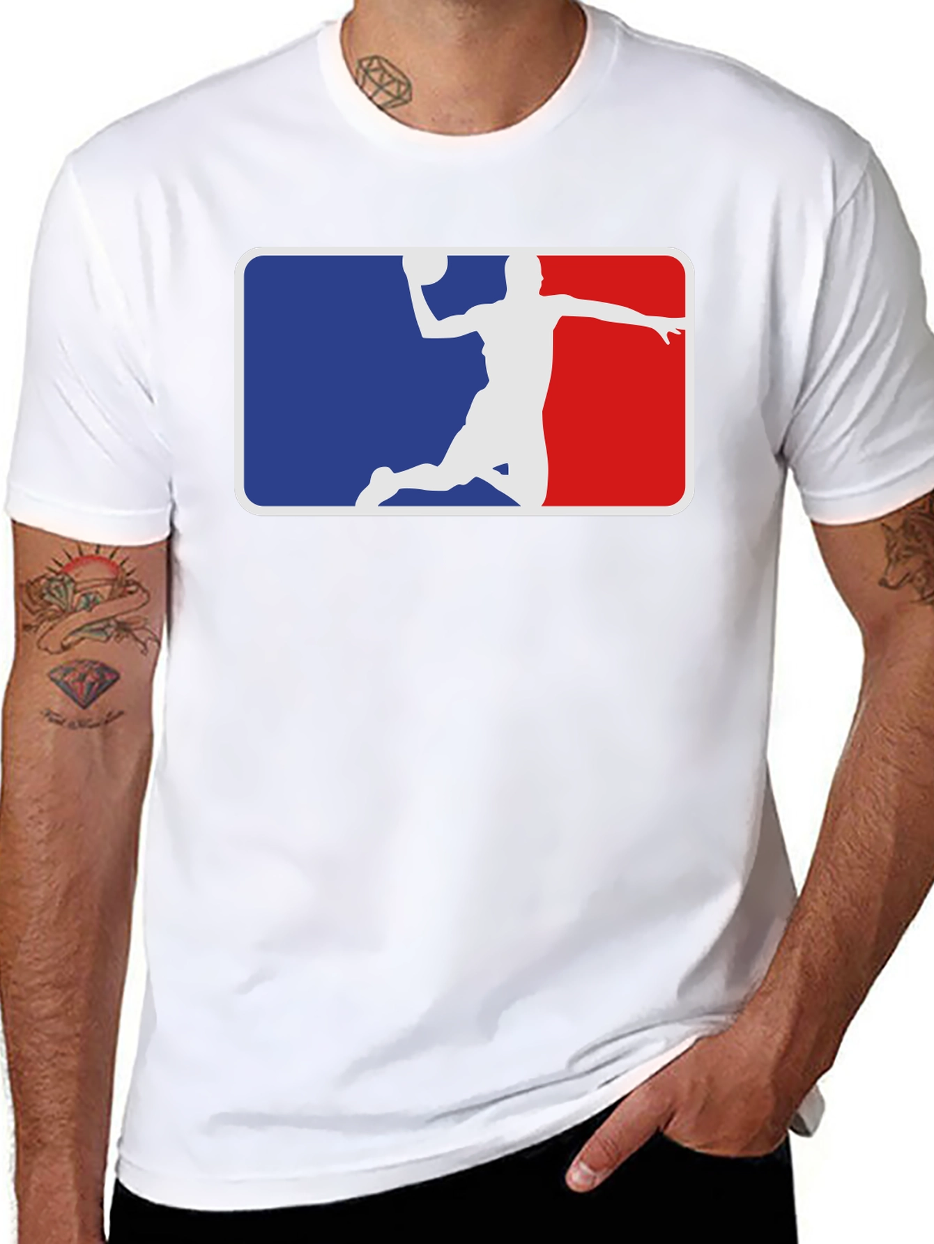Retro Basketball Graphic Tee - Black