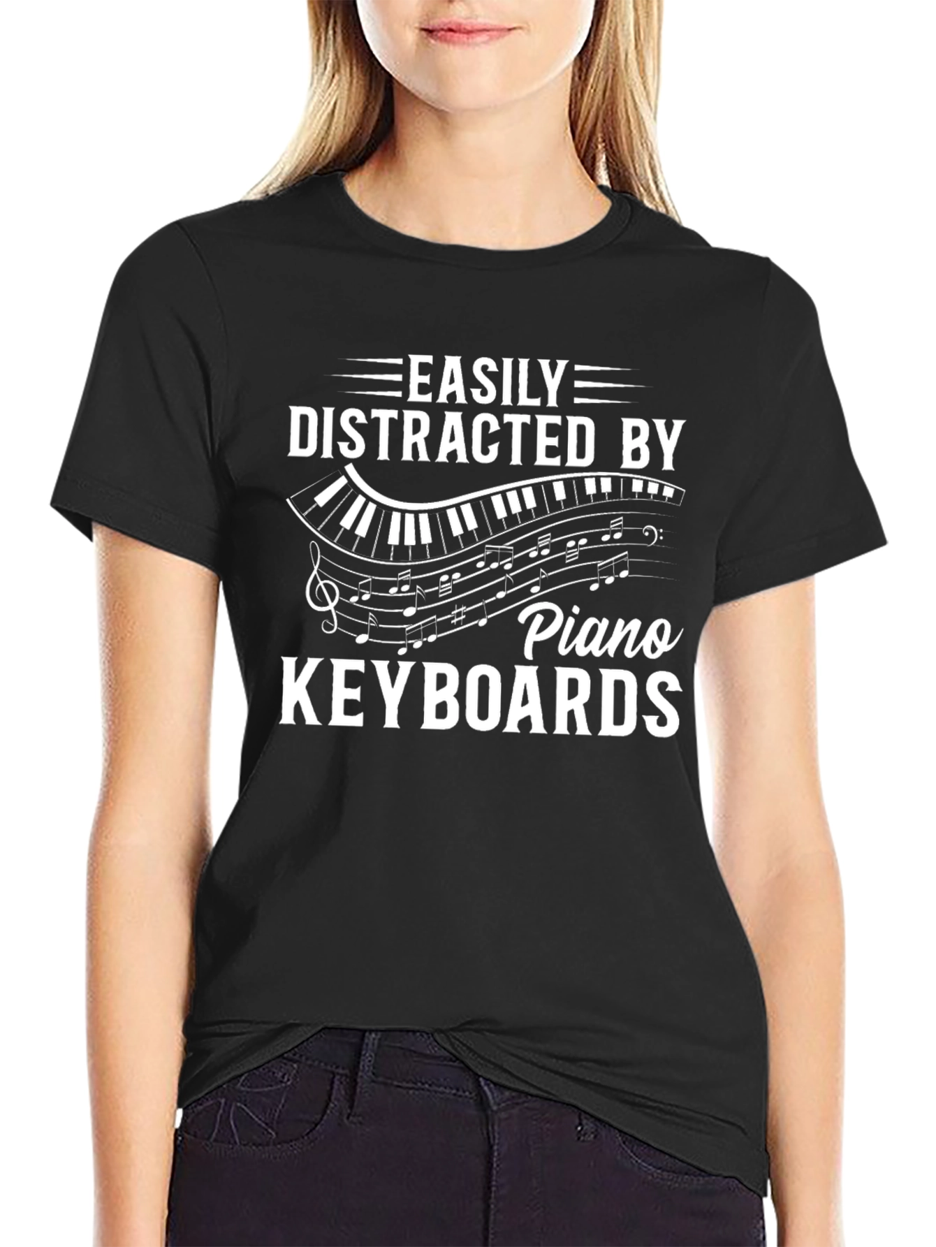 Easily Distracted By Piano Keyboards T-Shirt