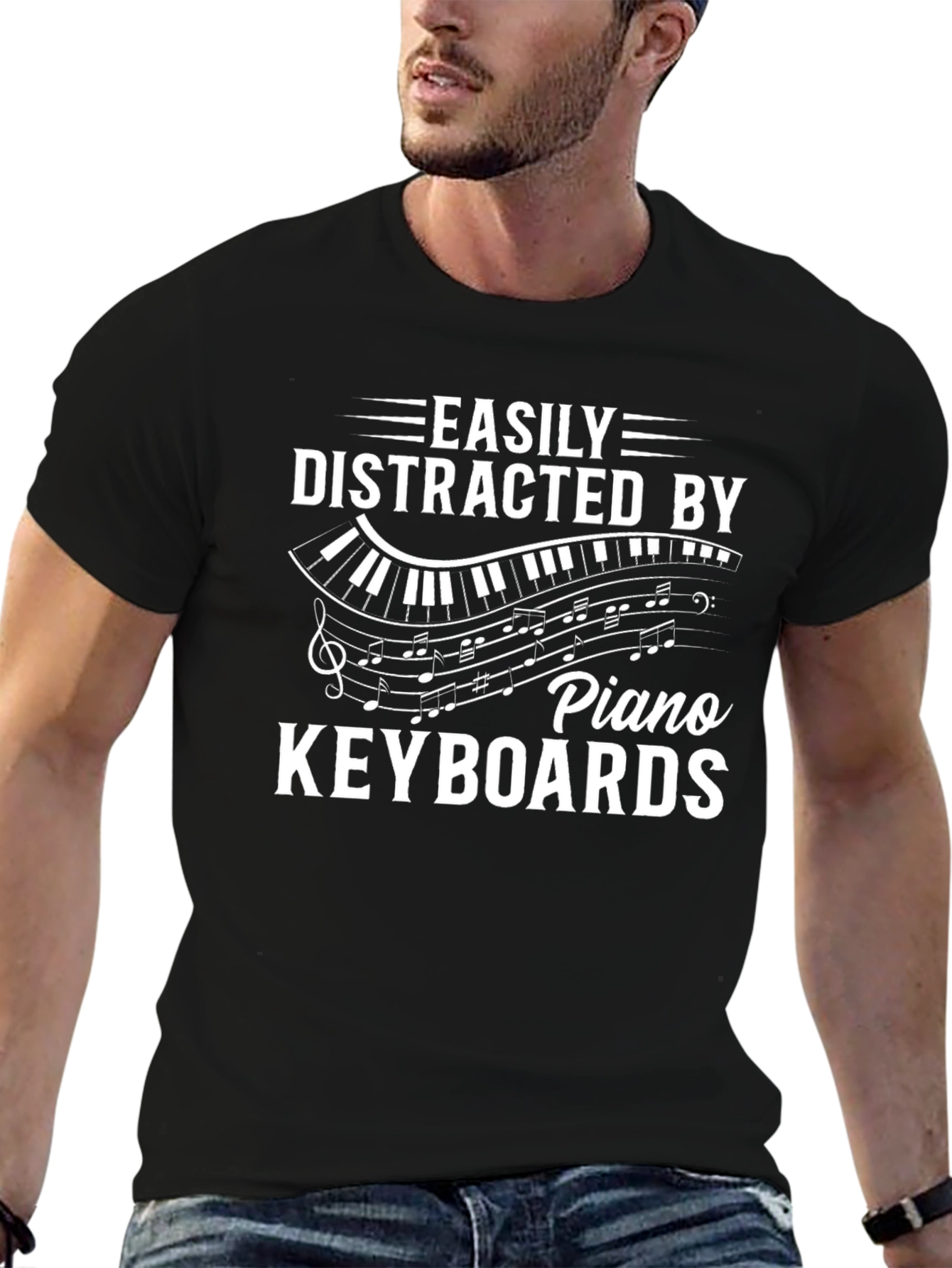 Easily Distracted By Piano Keyboards T-Shirt