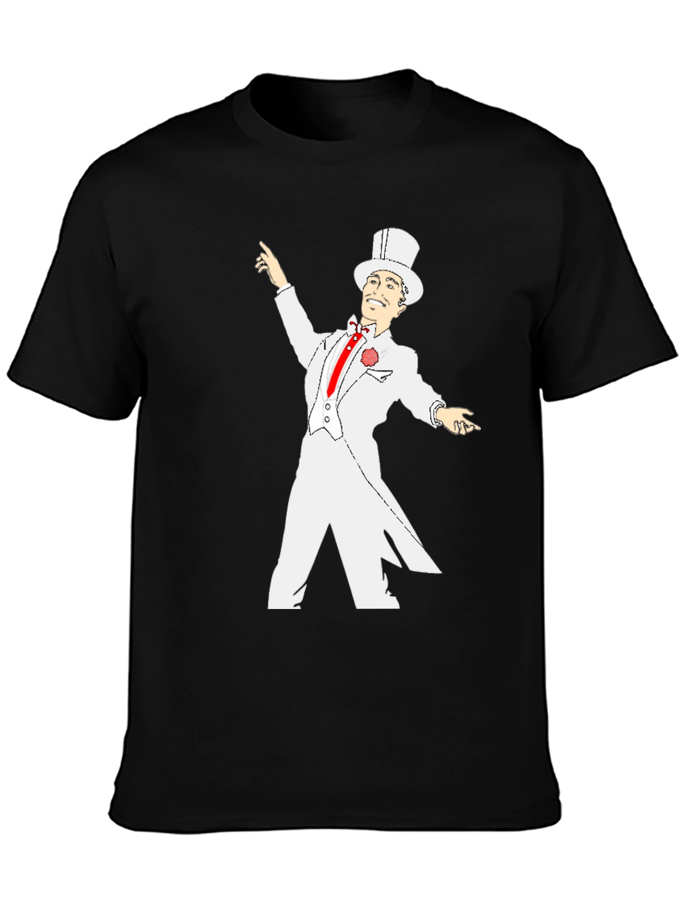 Top Hat Gentleman Black T-Shirt