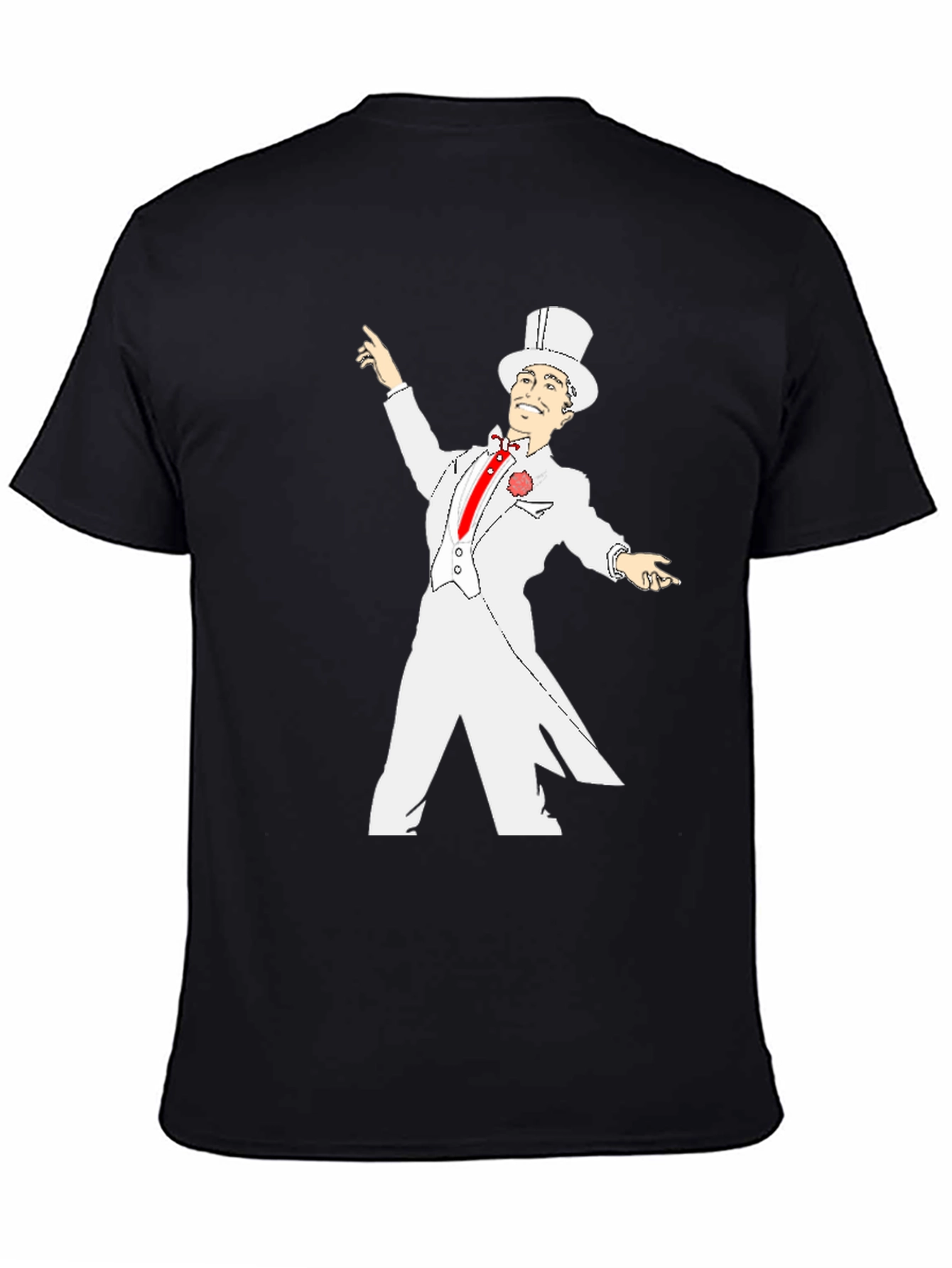 Top Hat Gentleman Black T-Shirt