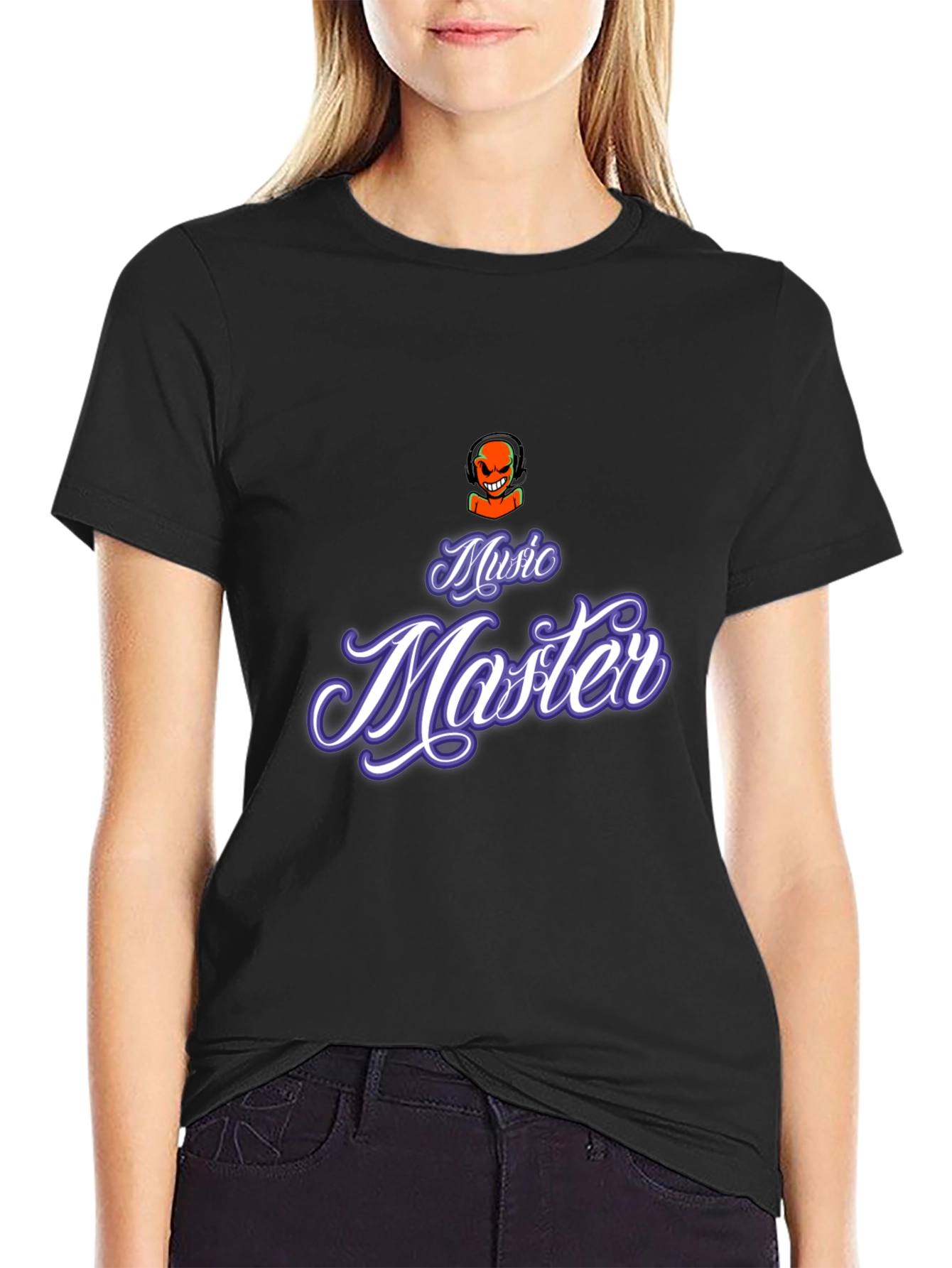 Music Master Graphic Tee - Black Cotton Comfort