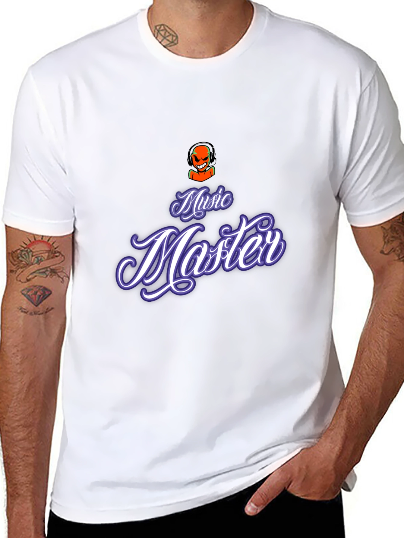 Music Master Graphic Tee - Black Cotton Comfort