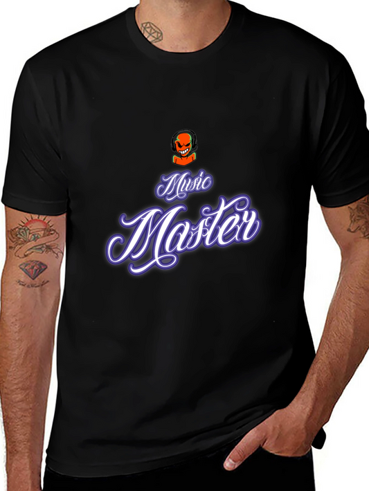 Music Master Graphic Tee - Black Cotton Comfort