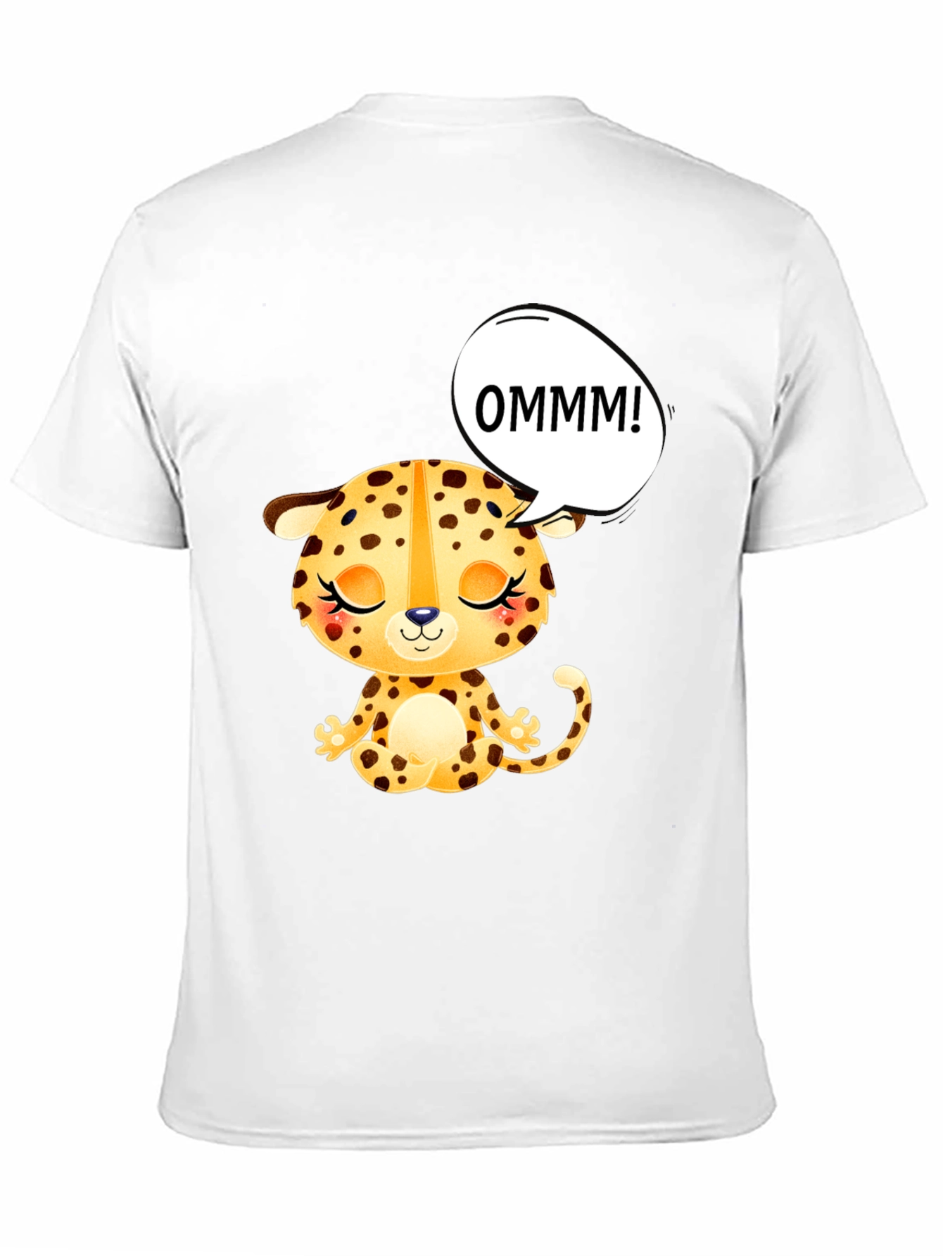 OMMM Leopard Graphic Tee - Relaxed Fit Black T-Shirt