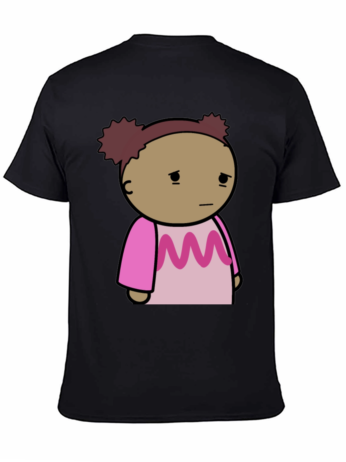 Sad Girl Cartoon Graphic T-Shirt