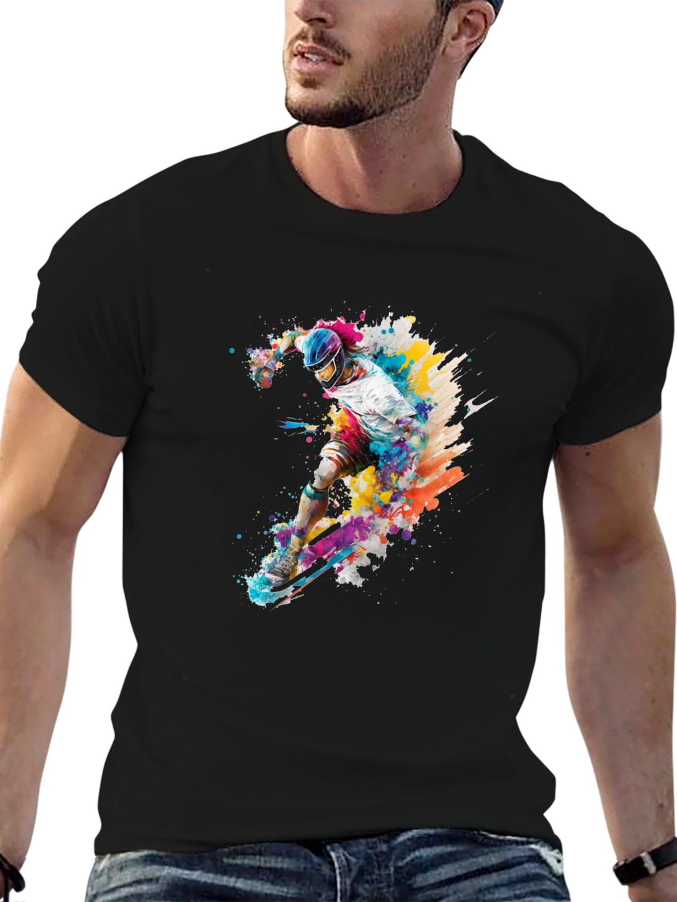 Colorful Skateboarder Graphic Tee