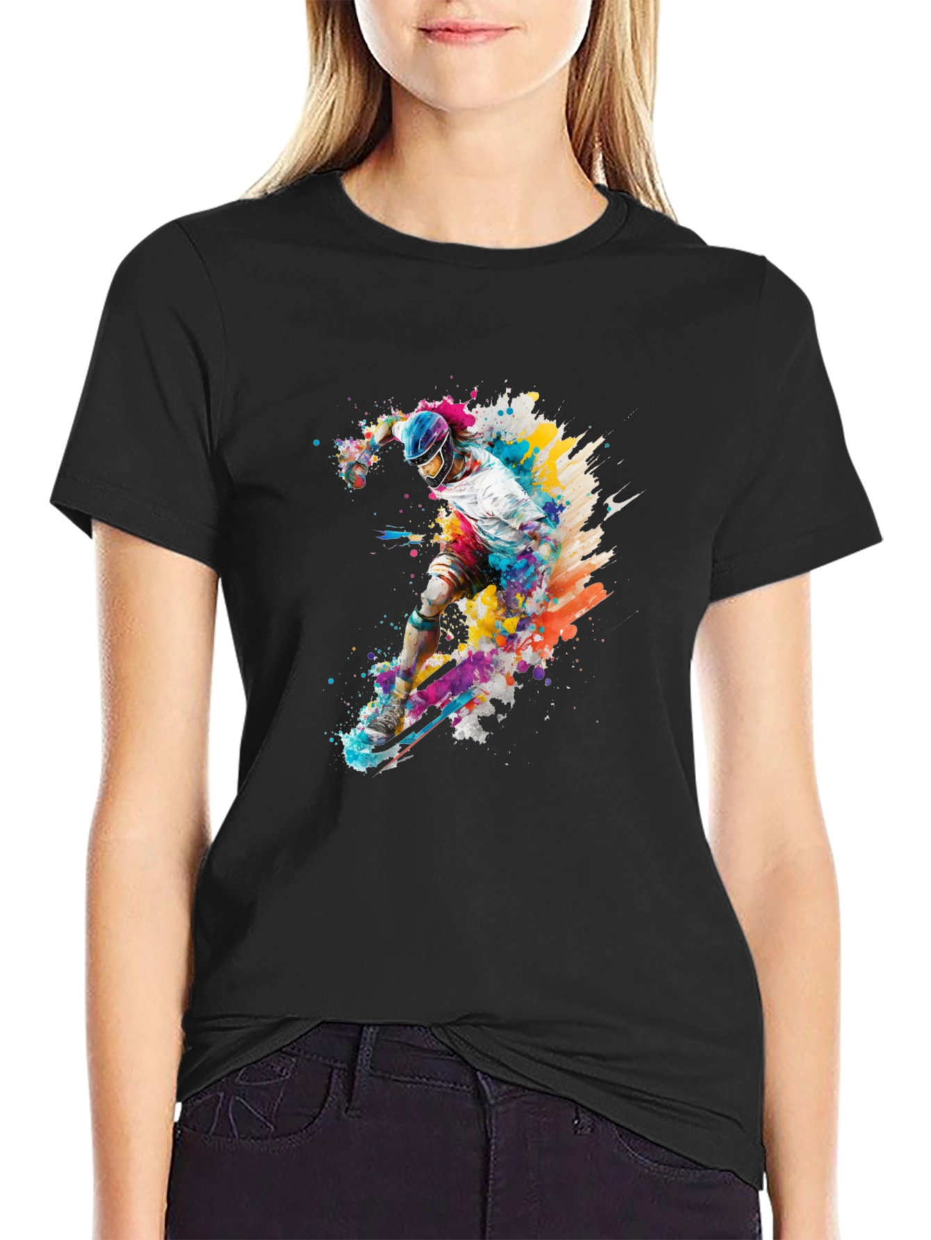Colorful Skateboarder Graphic Tee