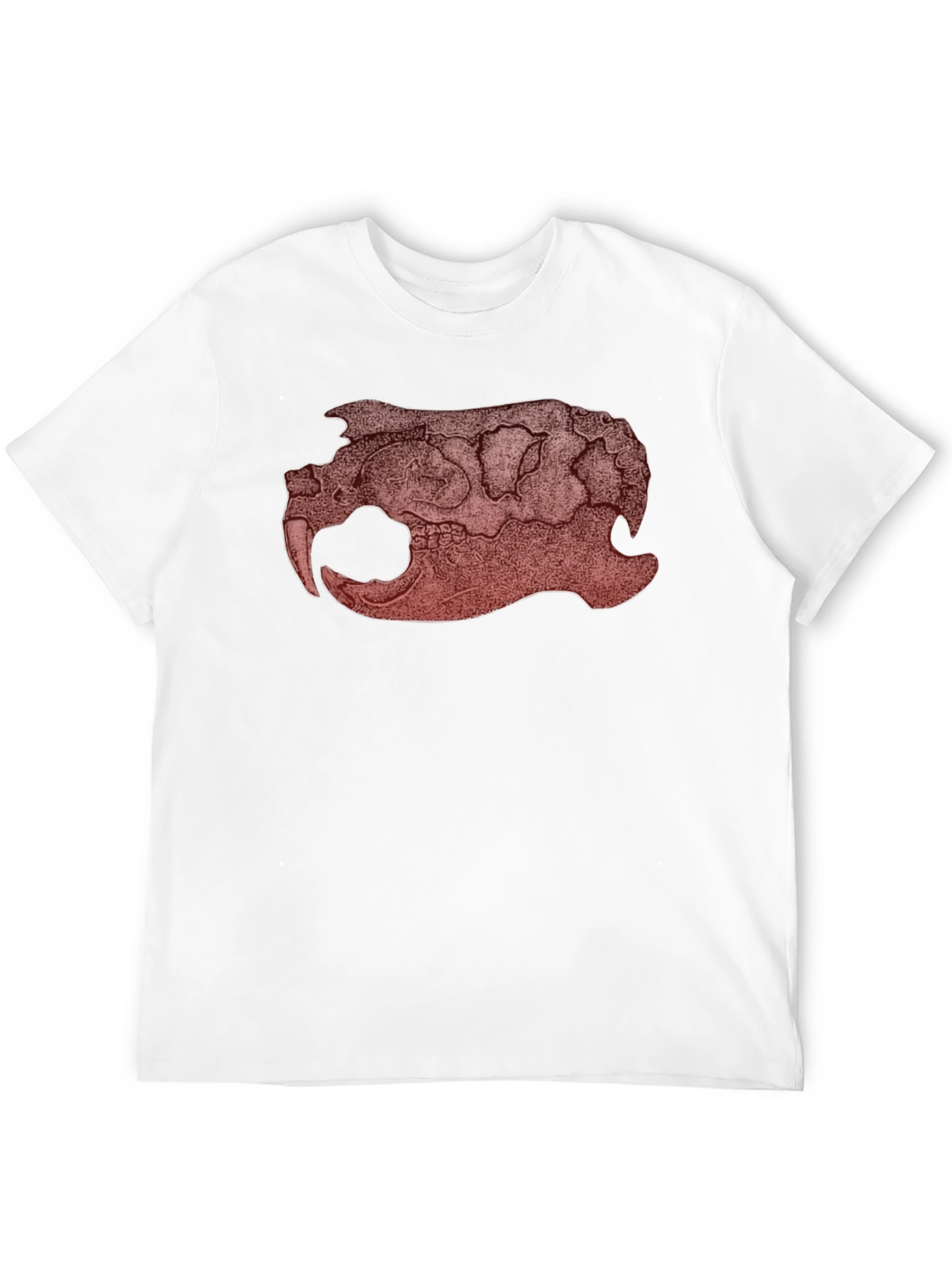 Graphic Beaver Skull Print Black T-Shirt