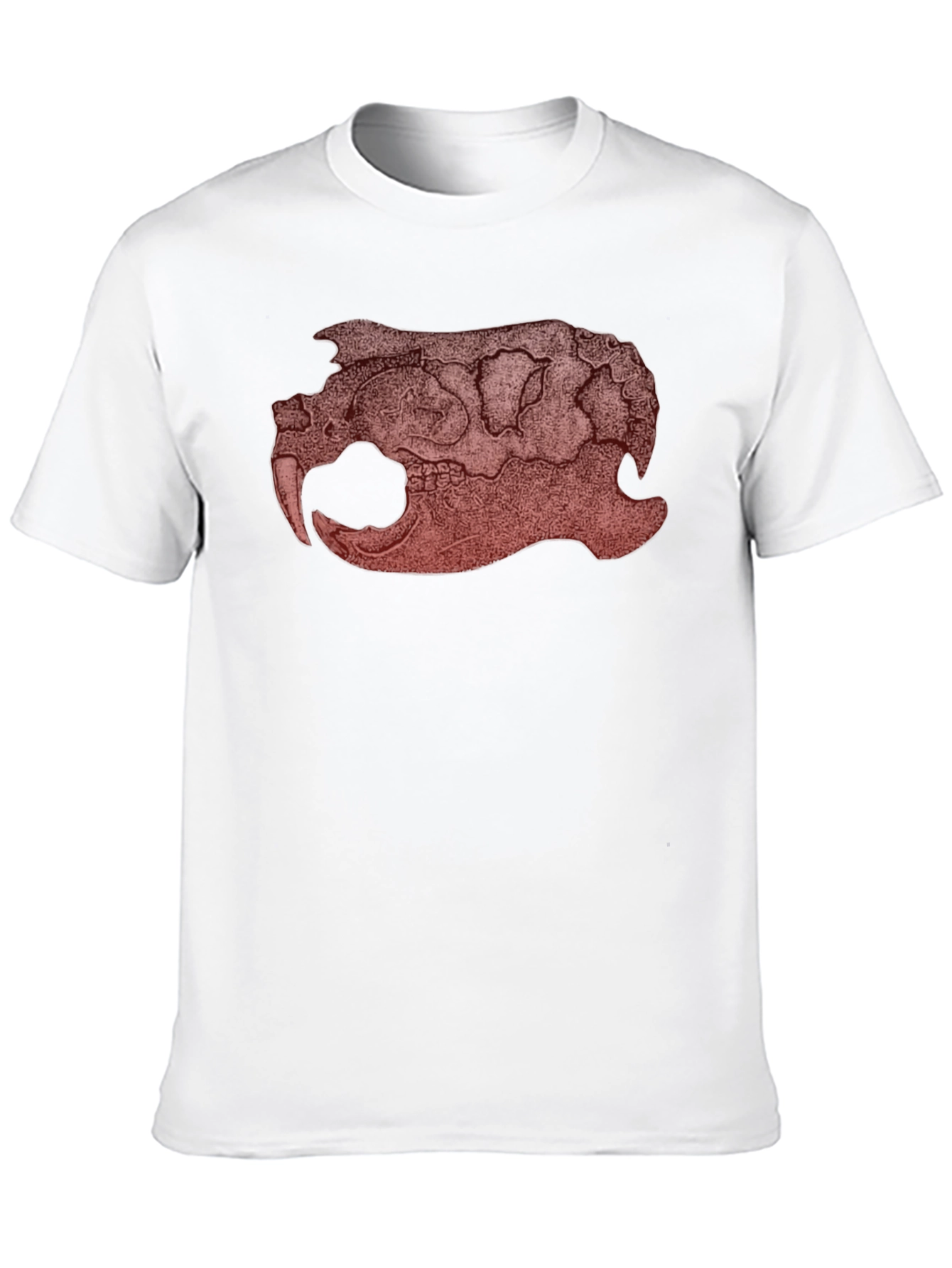 Graphic Beaver Skull Print Black T-Shirt