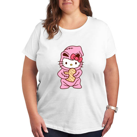 Creative Abstract Art Pattern Plus Size Women Casual Tee