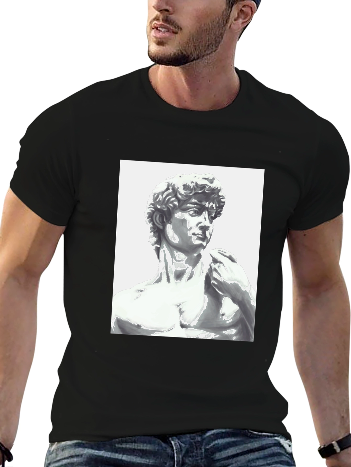 Michelangelos David T-Shirt - Black
