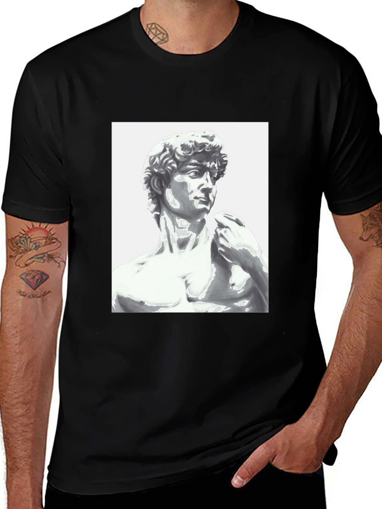 Michelangelos David T-Shirt - Black