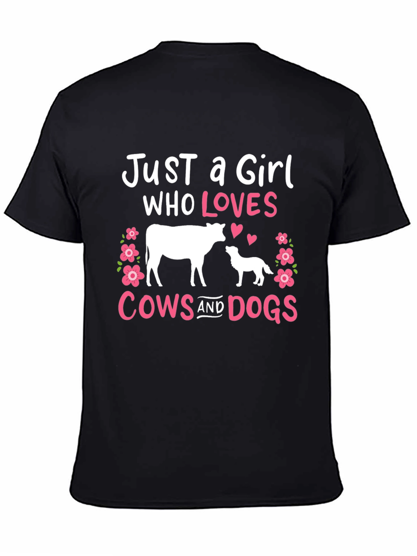 Just A Girl Who Loves Cows And Dogs T-Shirt