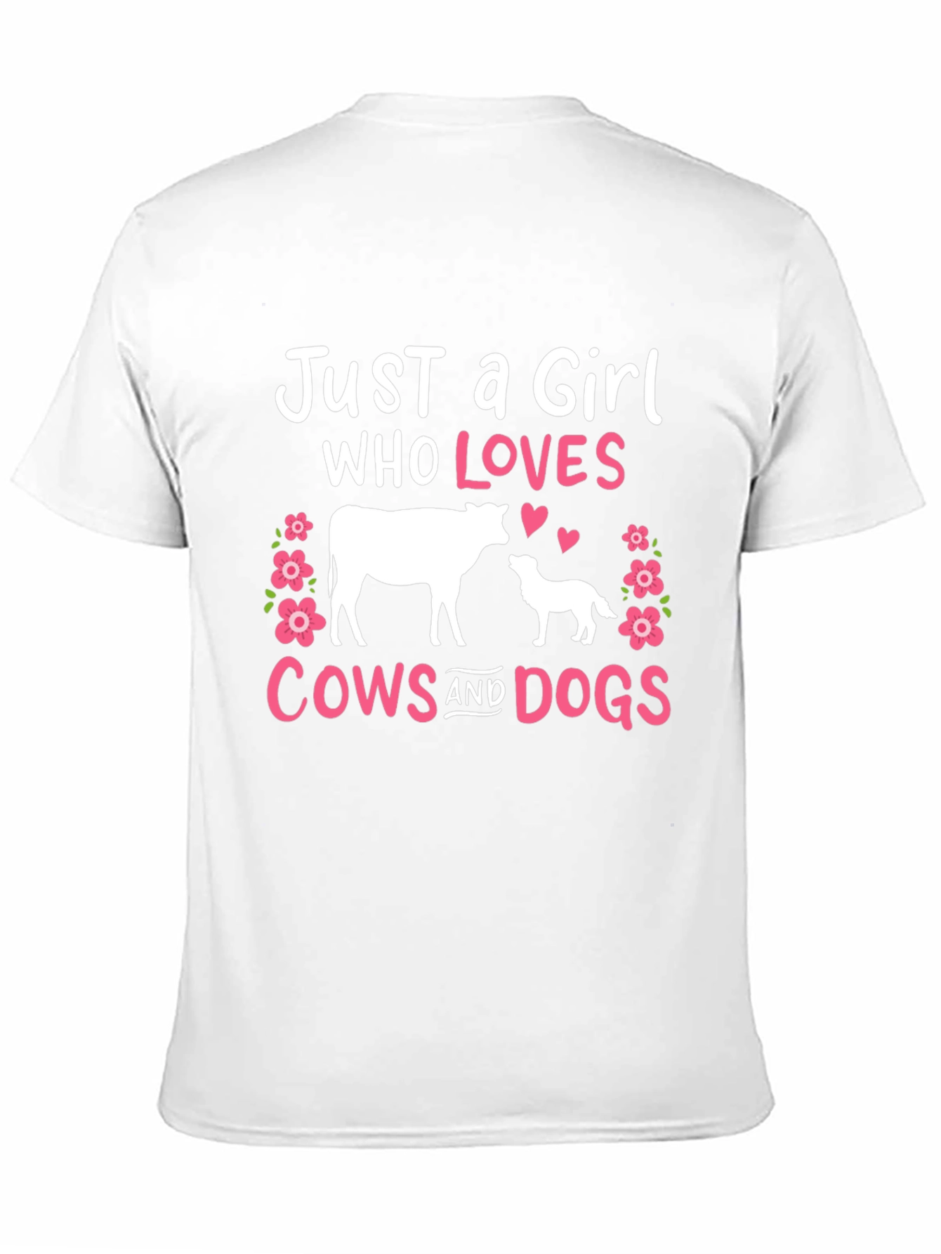 Just A Girl Who Loves Cows And Dogs T-Shirt