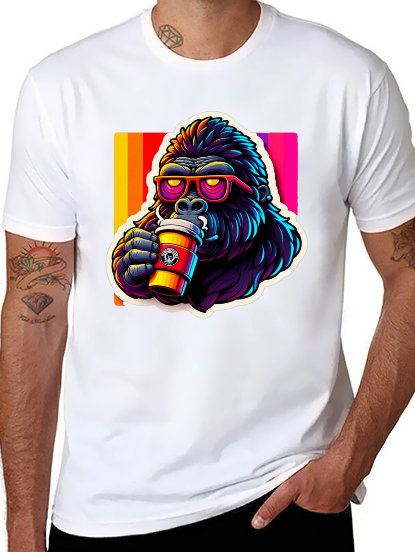 Cool Gorilla Coffee T-Shirt - Stylish Graphic Tee