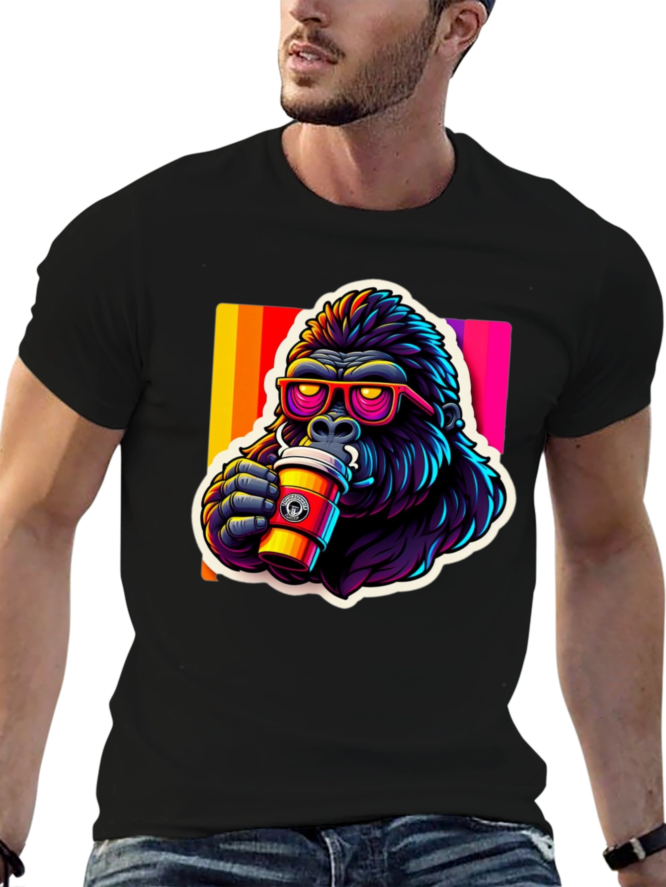 Cool Gorilla Coffee T-Shirt - Stylish Graphic Tee