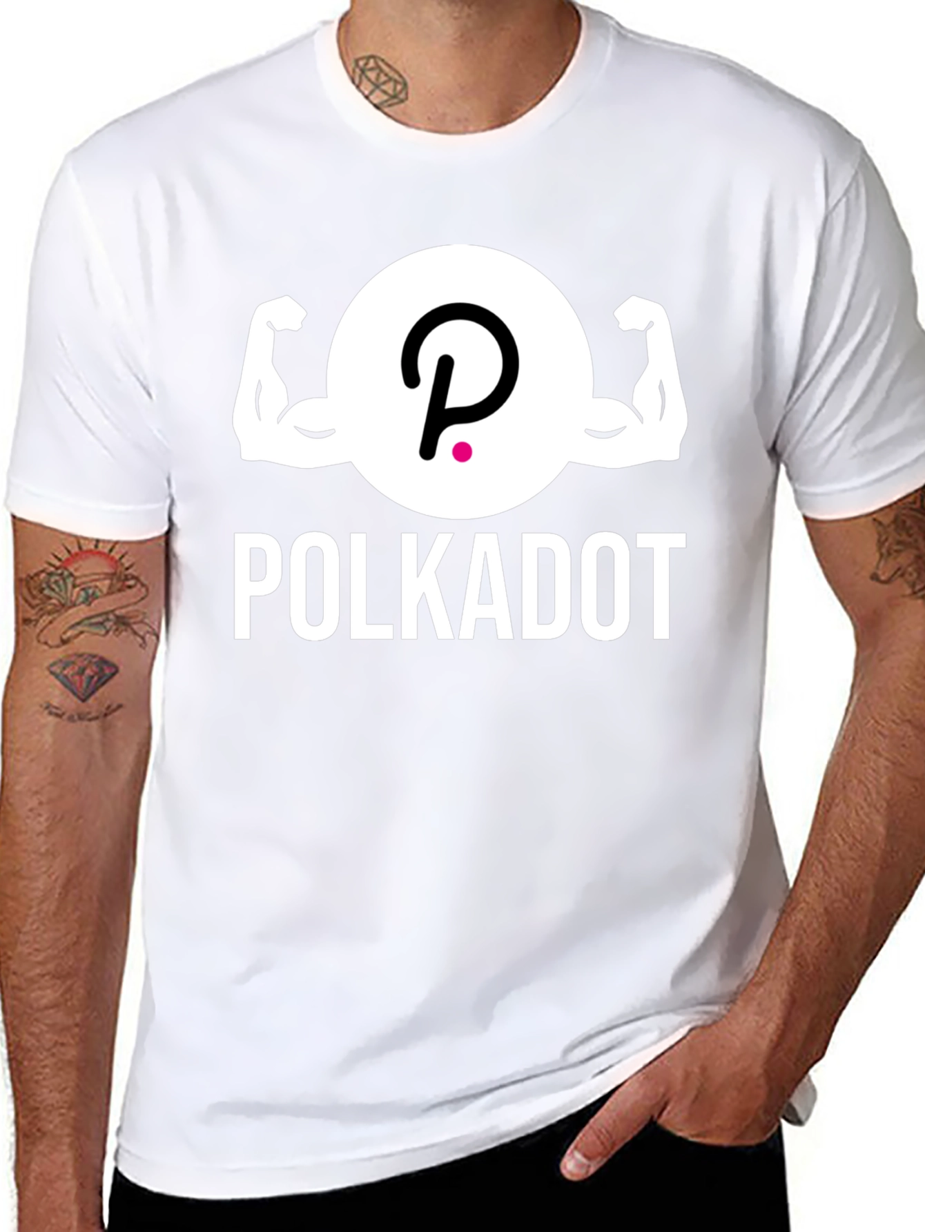 Polkadot Crypto Muscle T-Shirt - Black