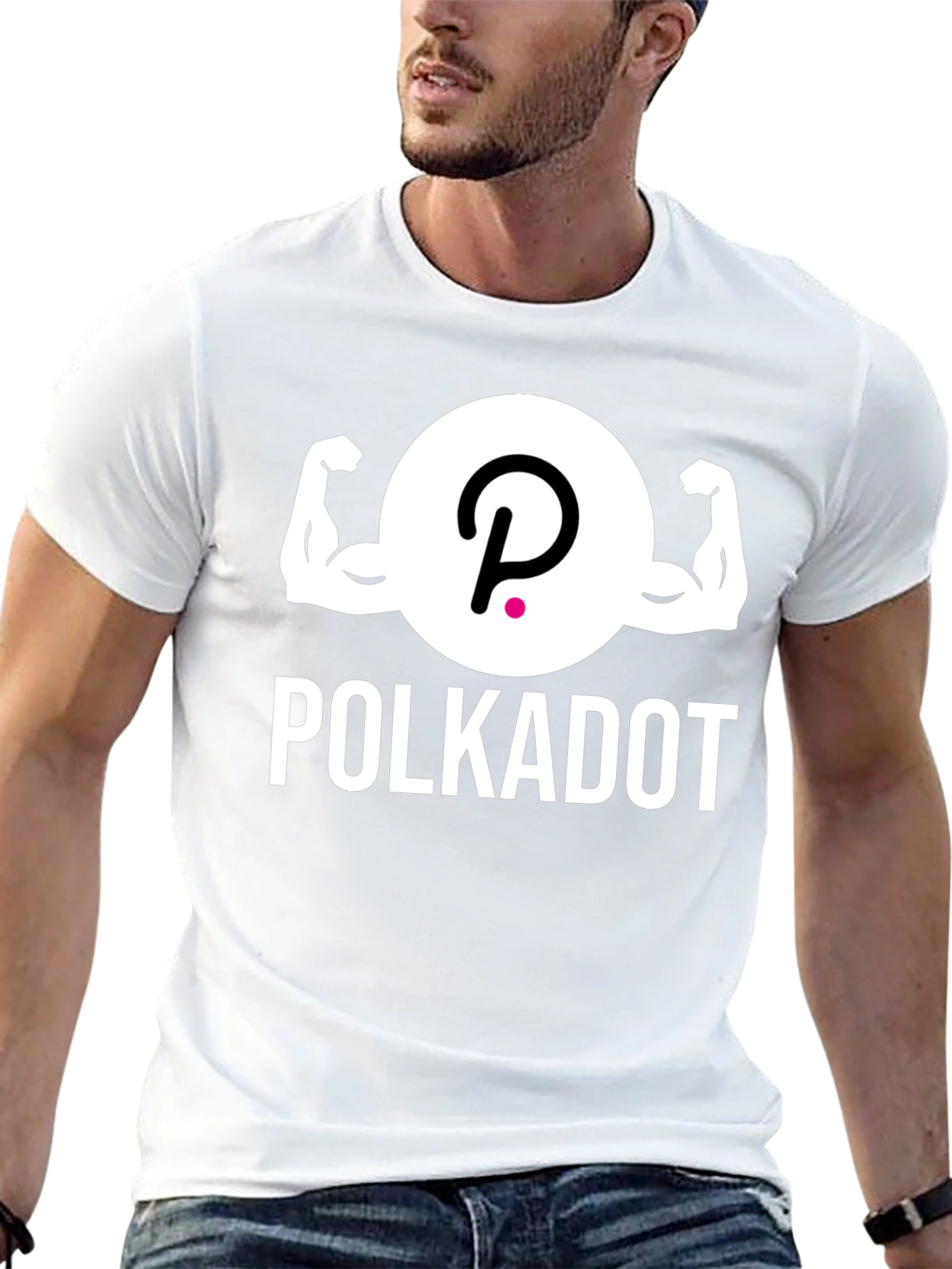 Polkadot Crypto Muscle T-Shirt - Black