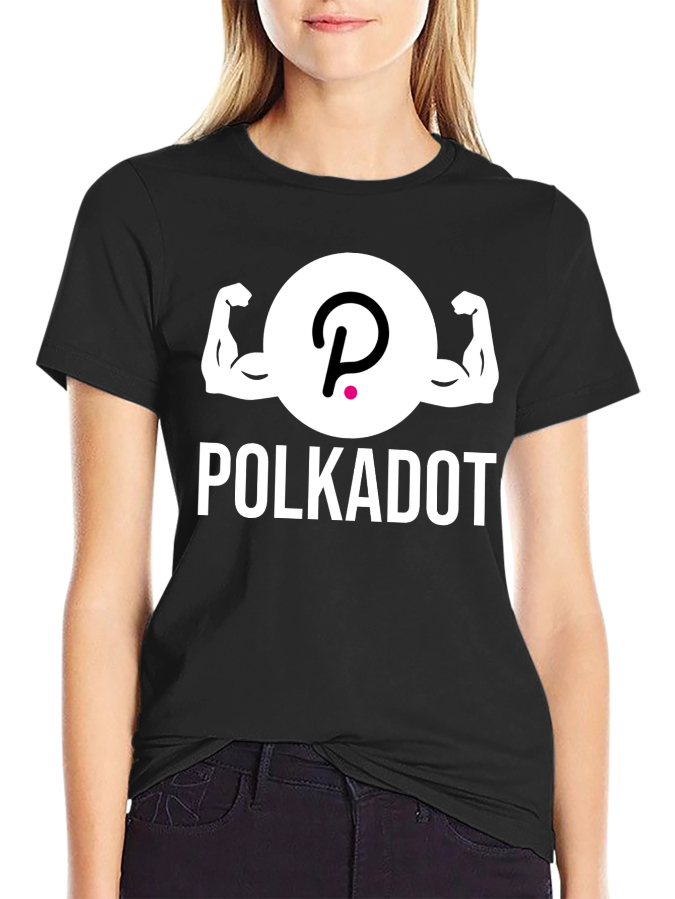 Polkadot Crypto Muscle T-Shirt - Black