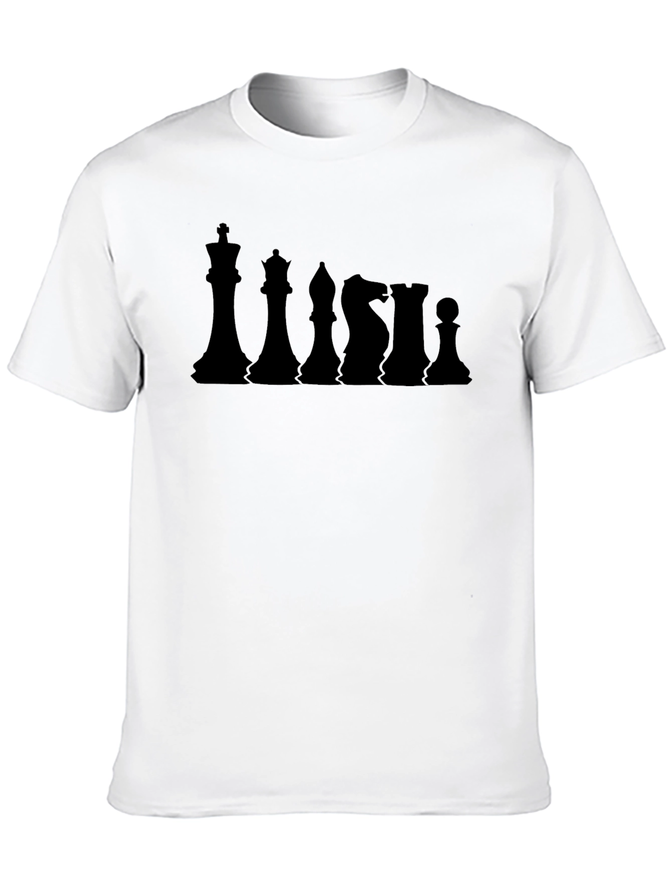 Chess Pieces Black Graphic T-Shirt