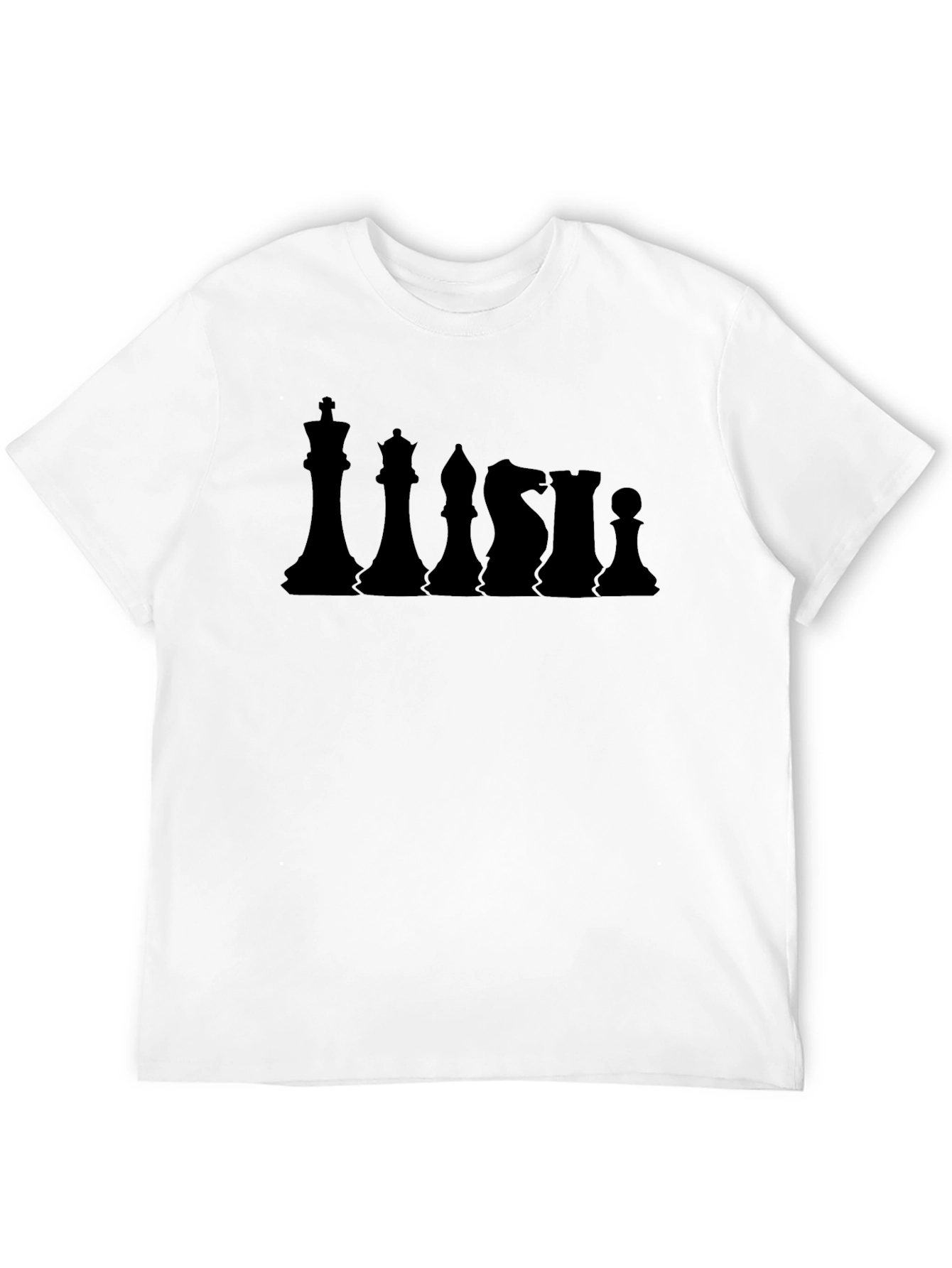 Chess Pieces Black Graphic T-Shirt