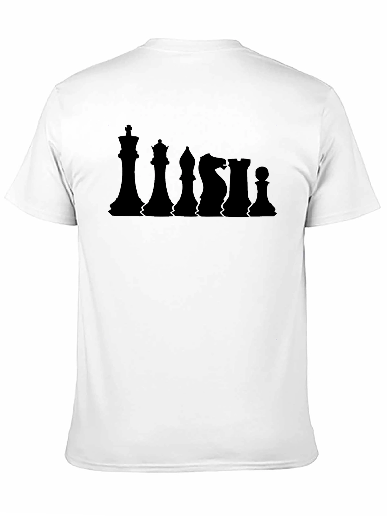 Chess Pieces Black Graphic T-Shirt